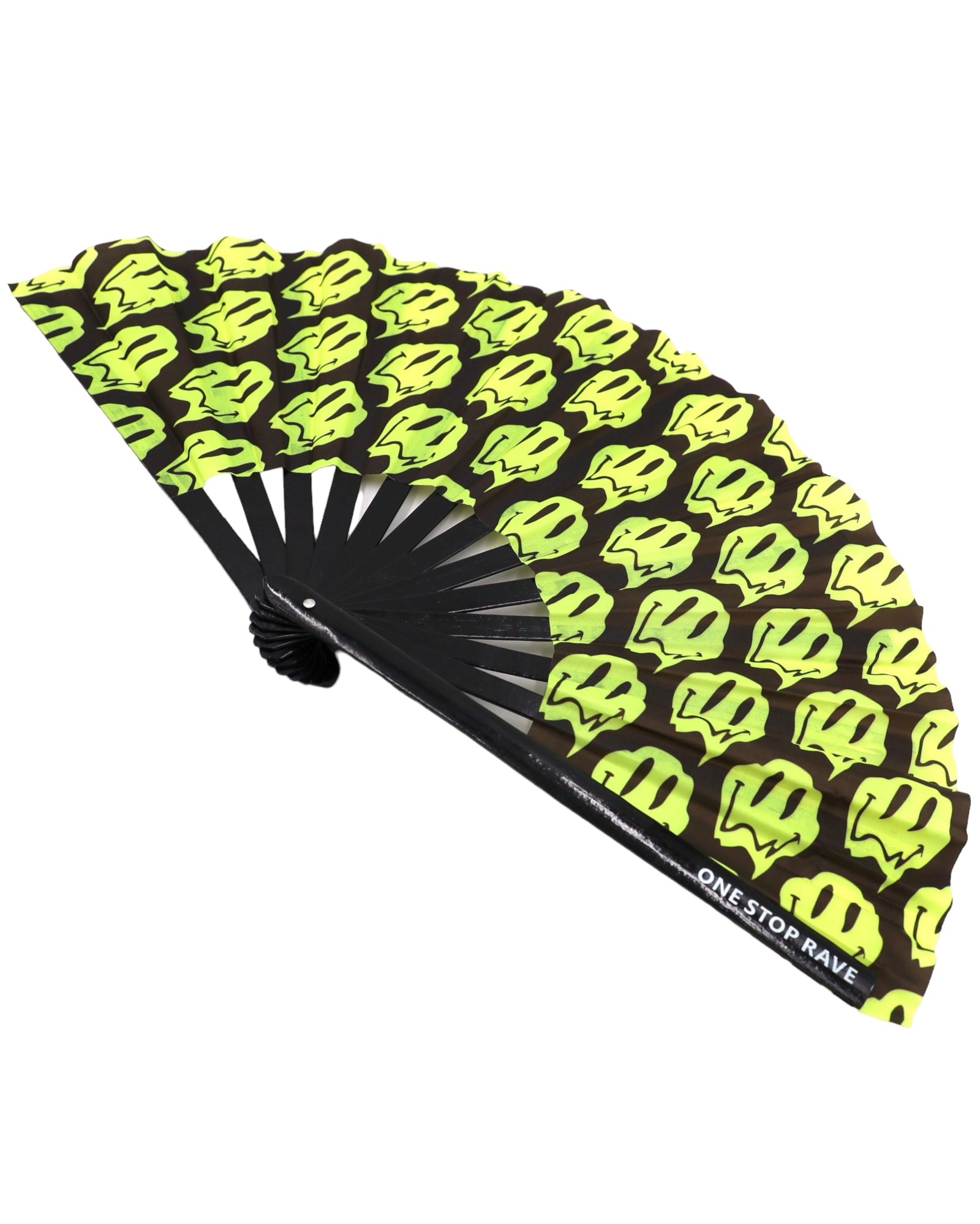 Stay Trippy Hand Fan, Festival Fans 13.5", - One Stop Rave