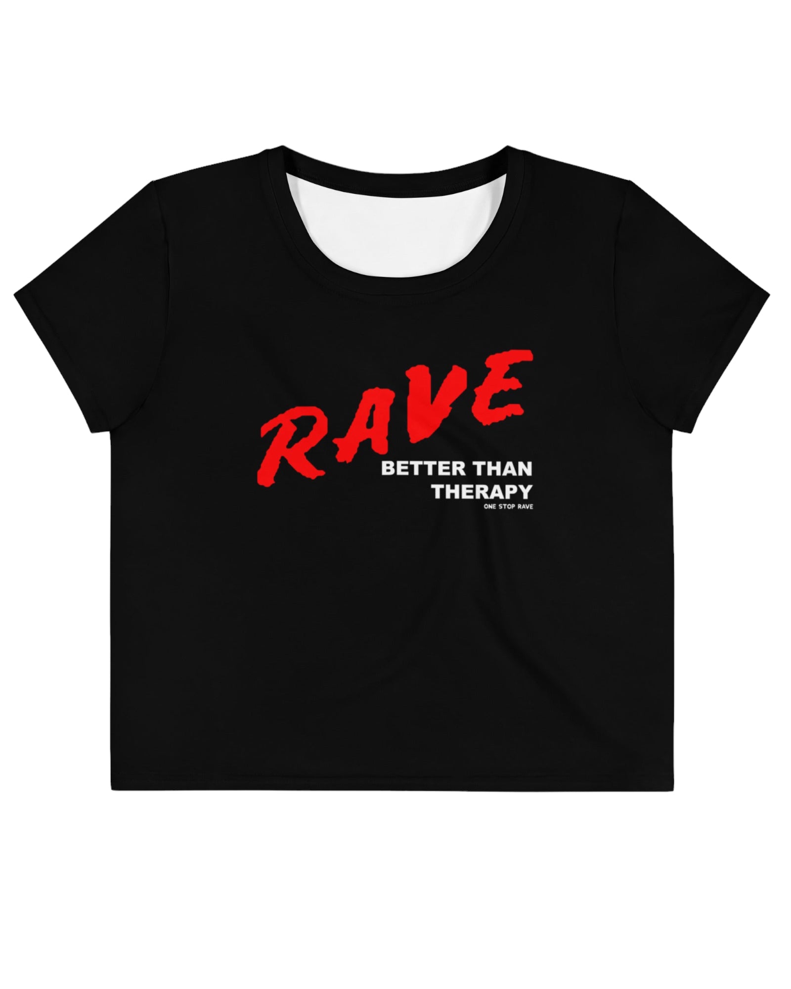 "Rave Better Than Therapy" Crop Tee