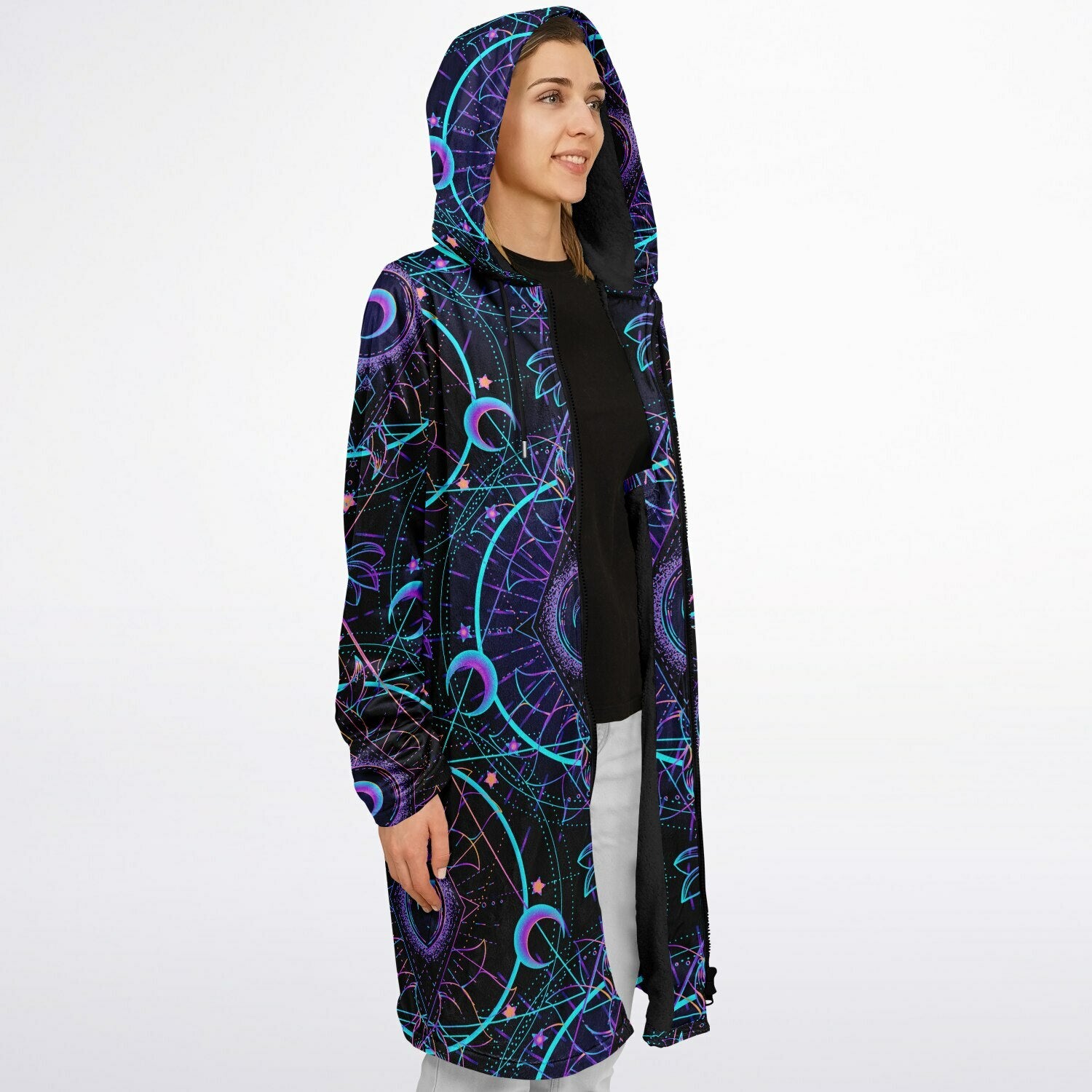 Mushroom Astrology Zipper Plush Cloak