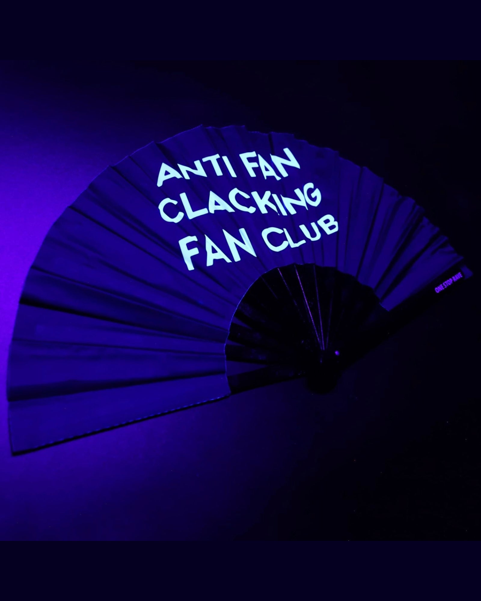 Anti Fan Clacking Fan Club Hand Fan, Festival Fans 13.5", - One Stop Rave