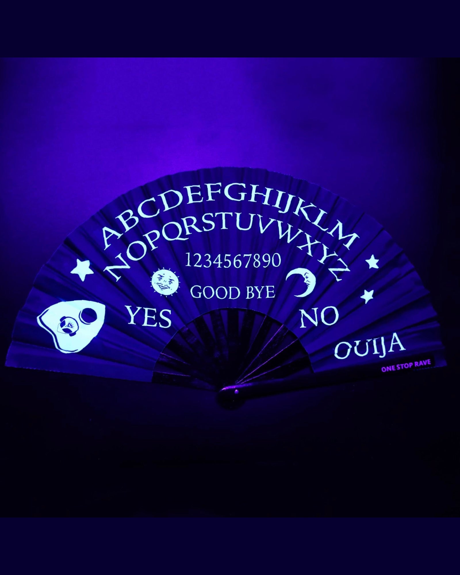 Wake The Dead Hand Fan, Festival Fans 13.5", - One Stop Rave