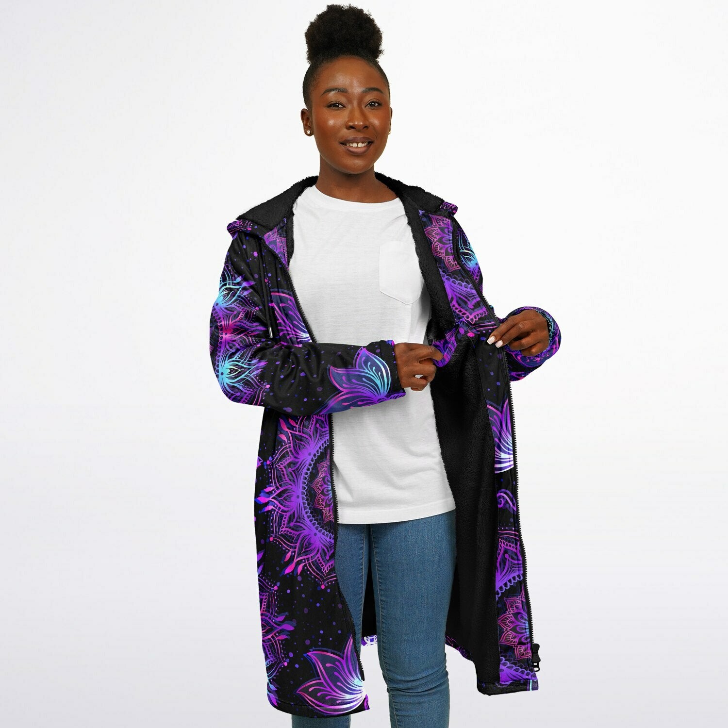 Starlight Mandala Zipper Plush Cloak