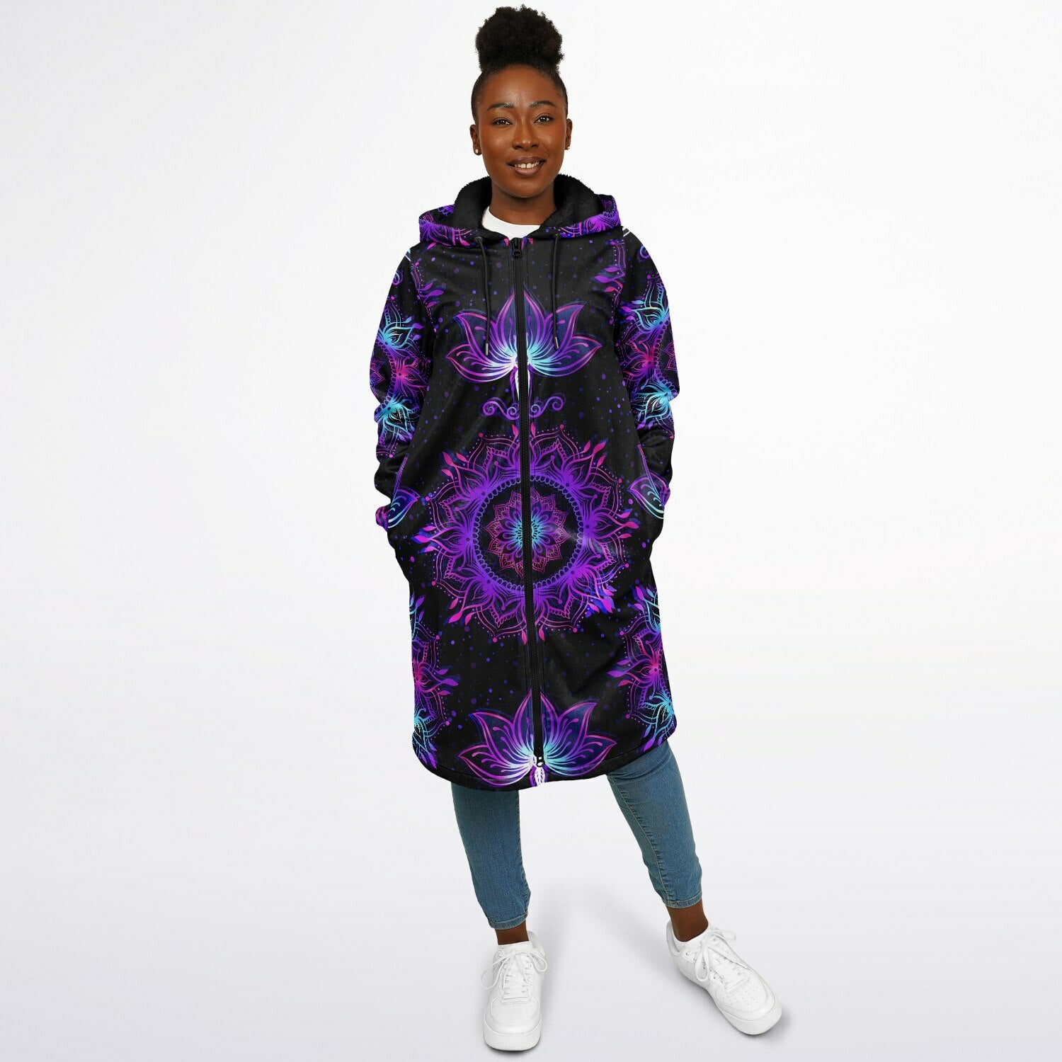 Starlight Mandala Zipper Plush Cloak