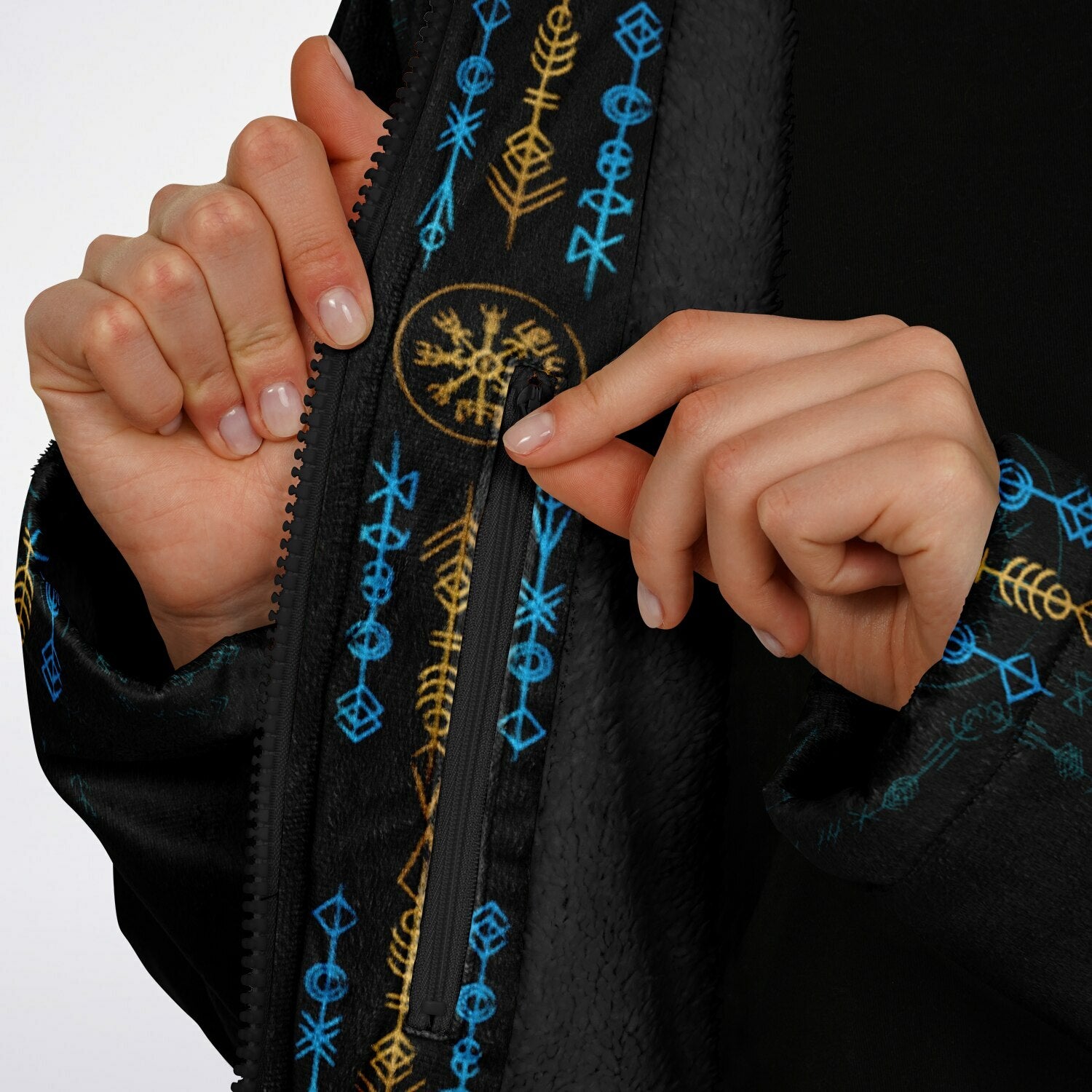 Cape en peluche à fermeture éclair Stormraven