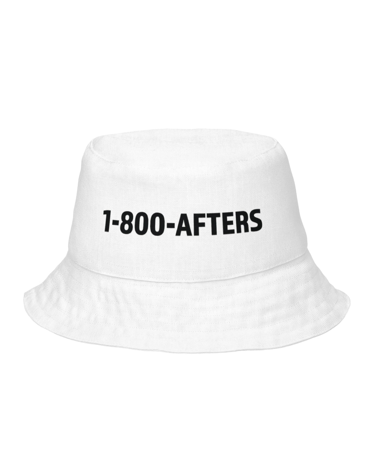 1-800-Afters Reversible Bucket Hat in White