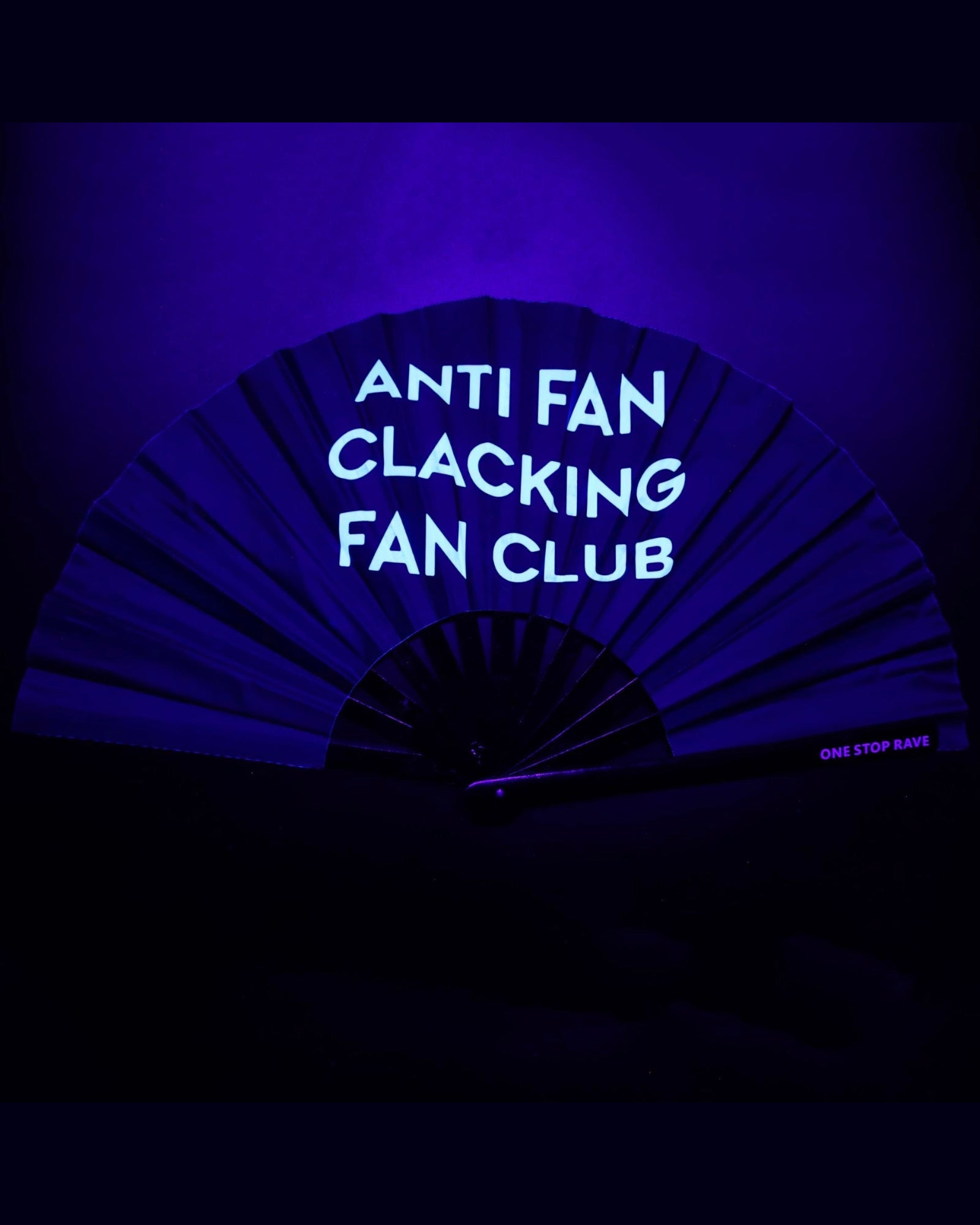 Anti Fan Clacking Fan Club Hand Fan, Festival Fans 13.5", - One Stop Rave
