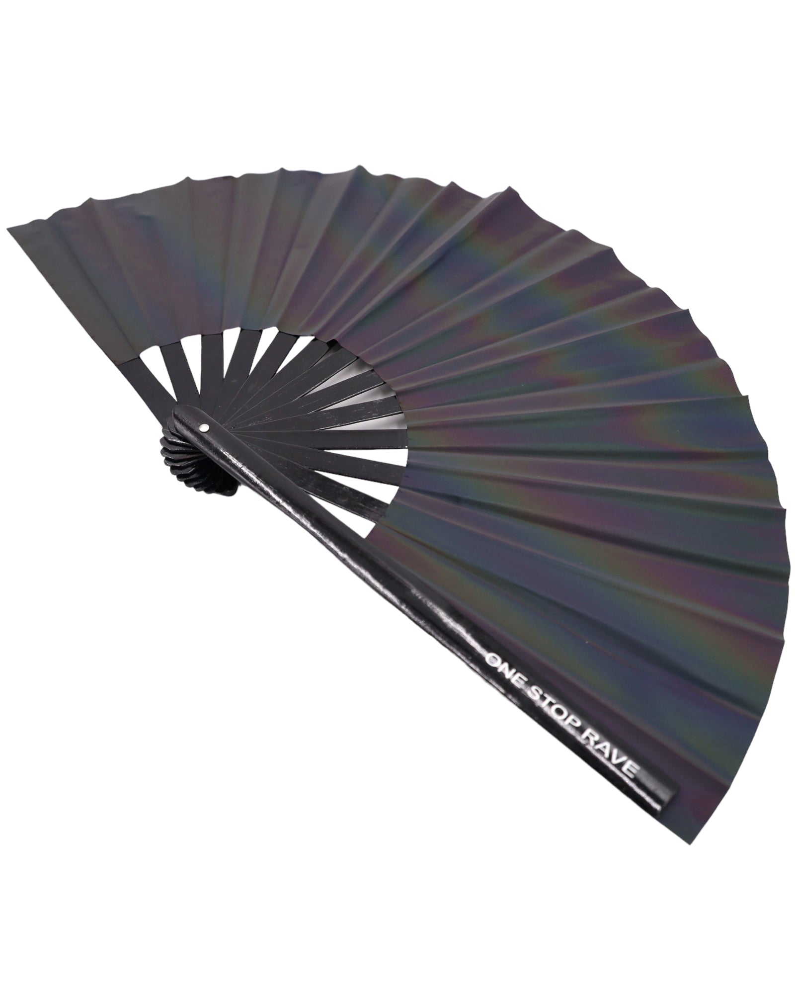 Flash Reflective Hand Fan, Festival Fans 13.5", - One Stop Rave