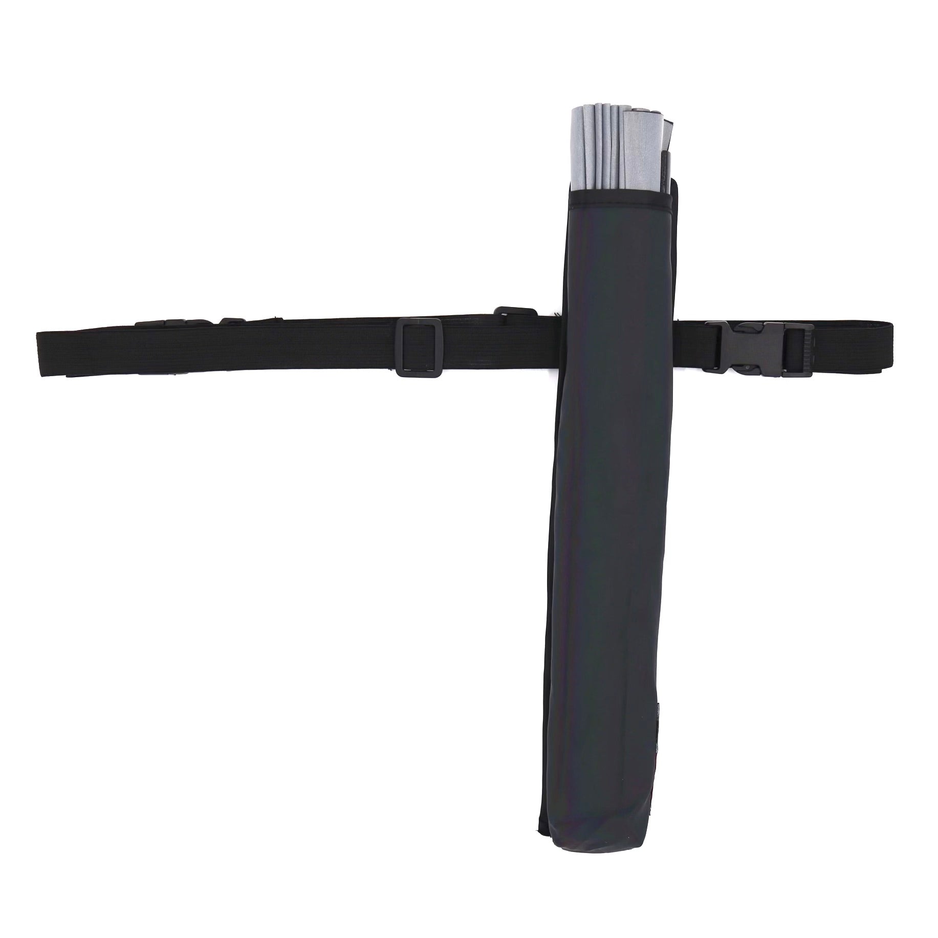 Flash reflective fan holster with hand fan inside (sold separately) with normal light.