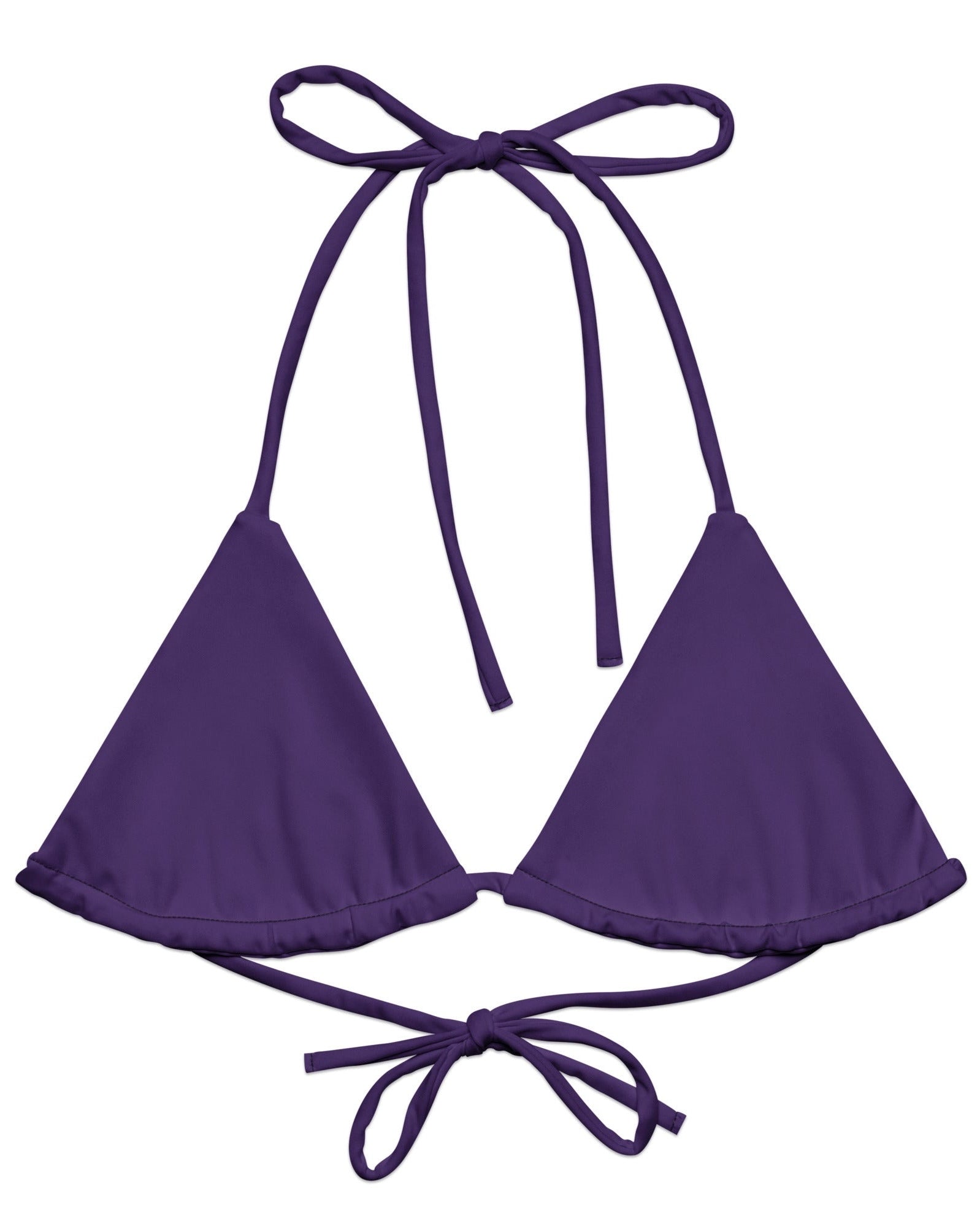 Haut de bikini de couleur unie