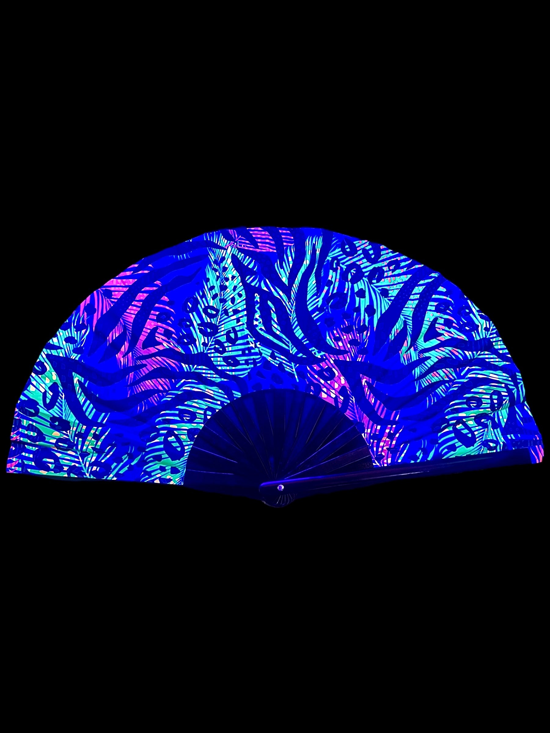 Neon Safari Hand Fan