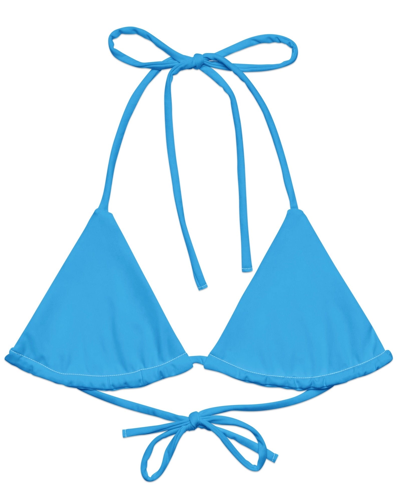 Haut de bikini de couleur unie