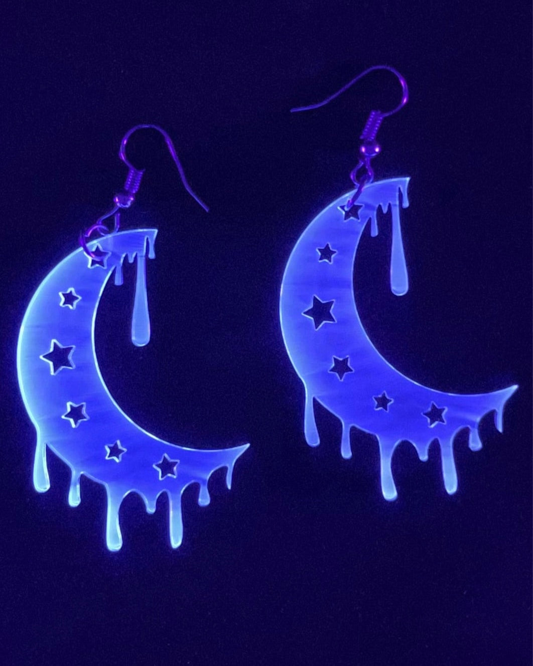 Moon Melt Earrings, Dangle Earrings, - One Stop Rave