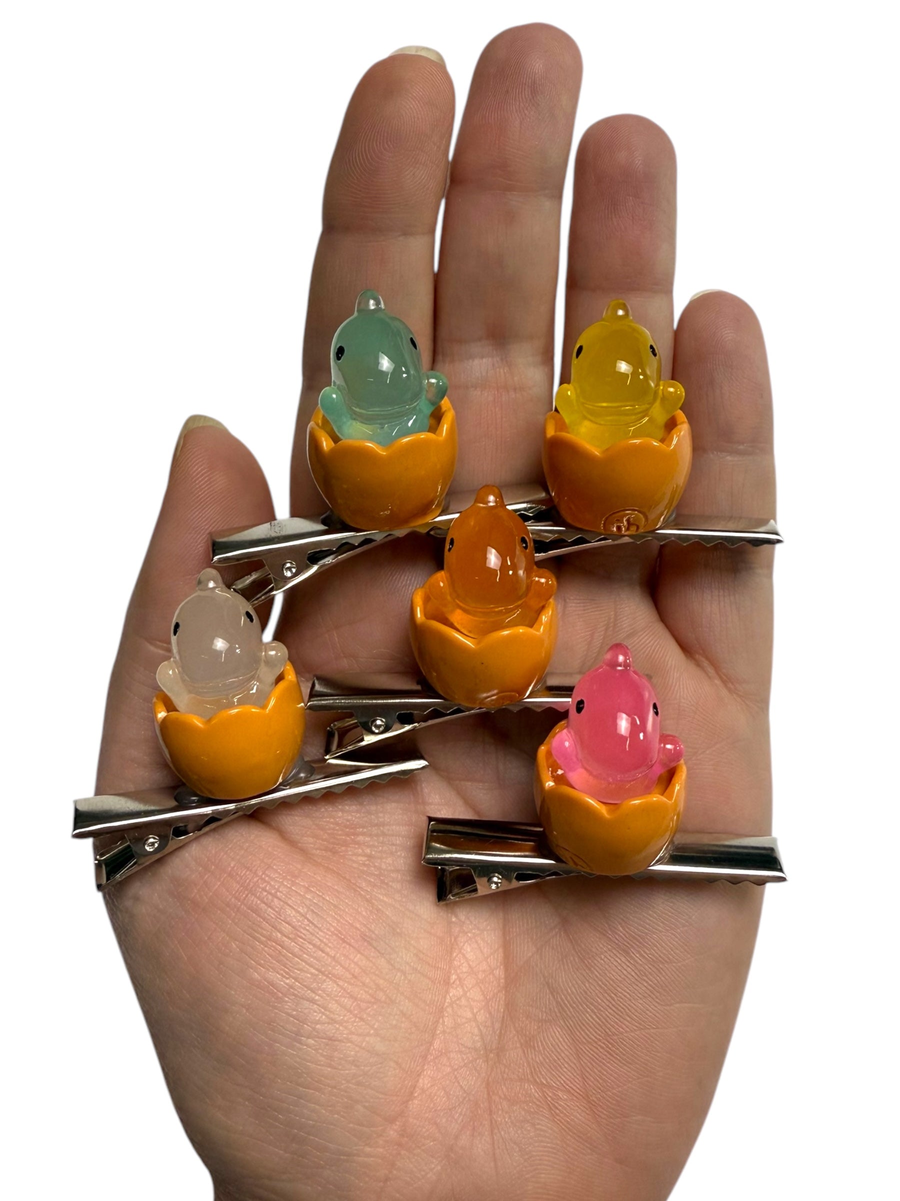 Glow In The Dark Assorted Dino Egg Clips 5-PC Set