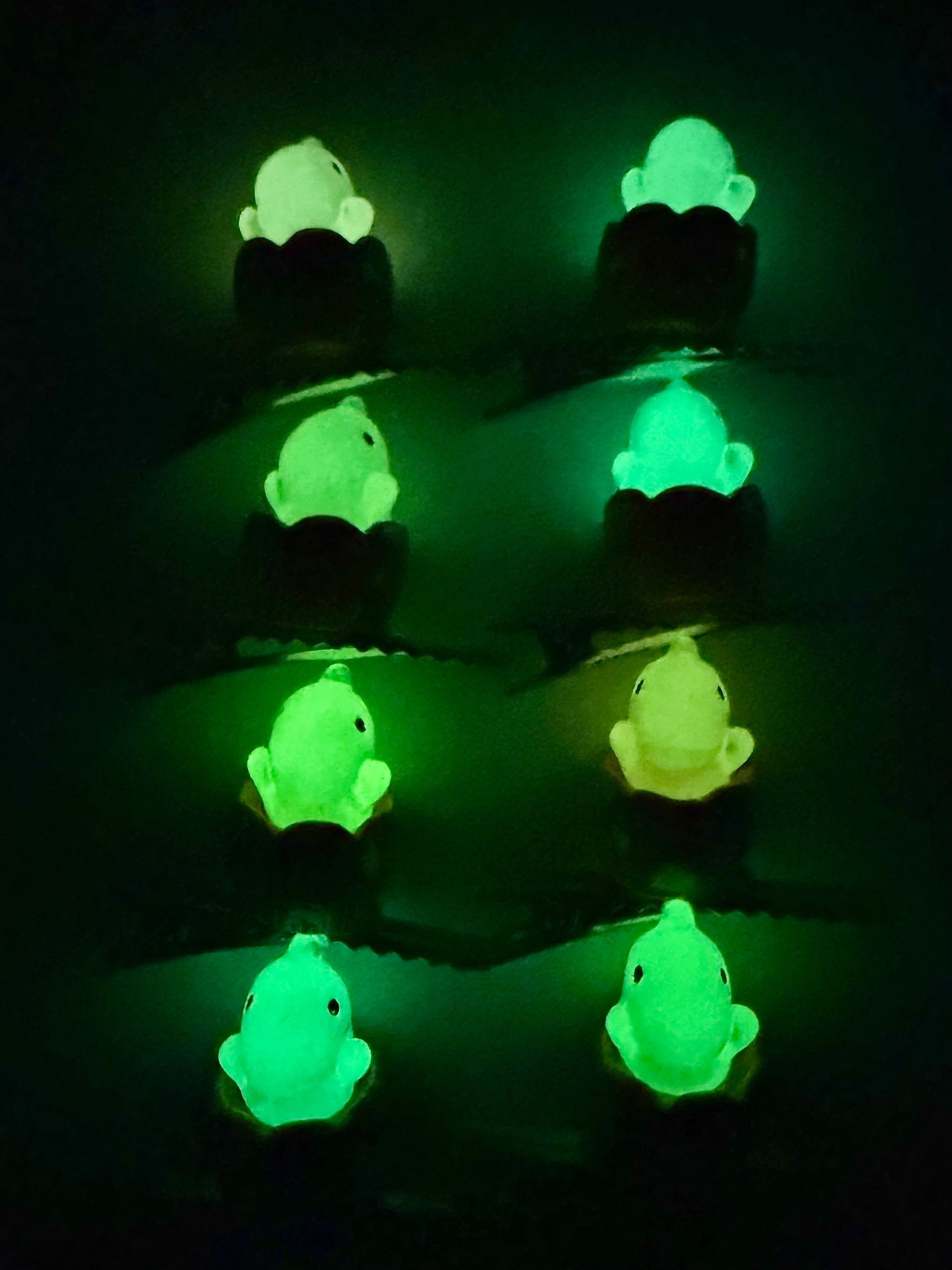 Clips para huevos de dinosaurio que brillan en la oscuridad (juego de 5 piezas)