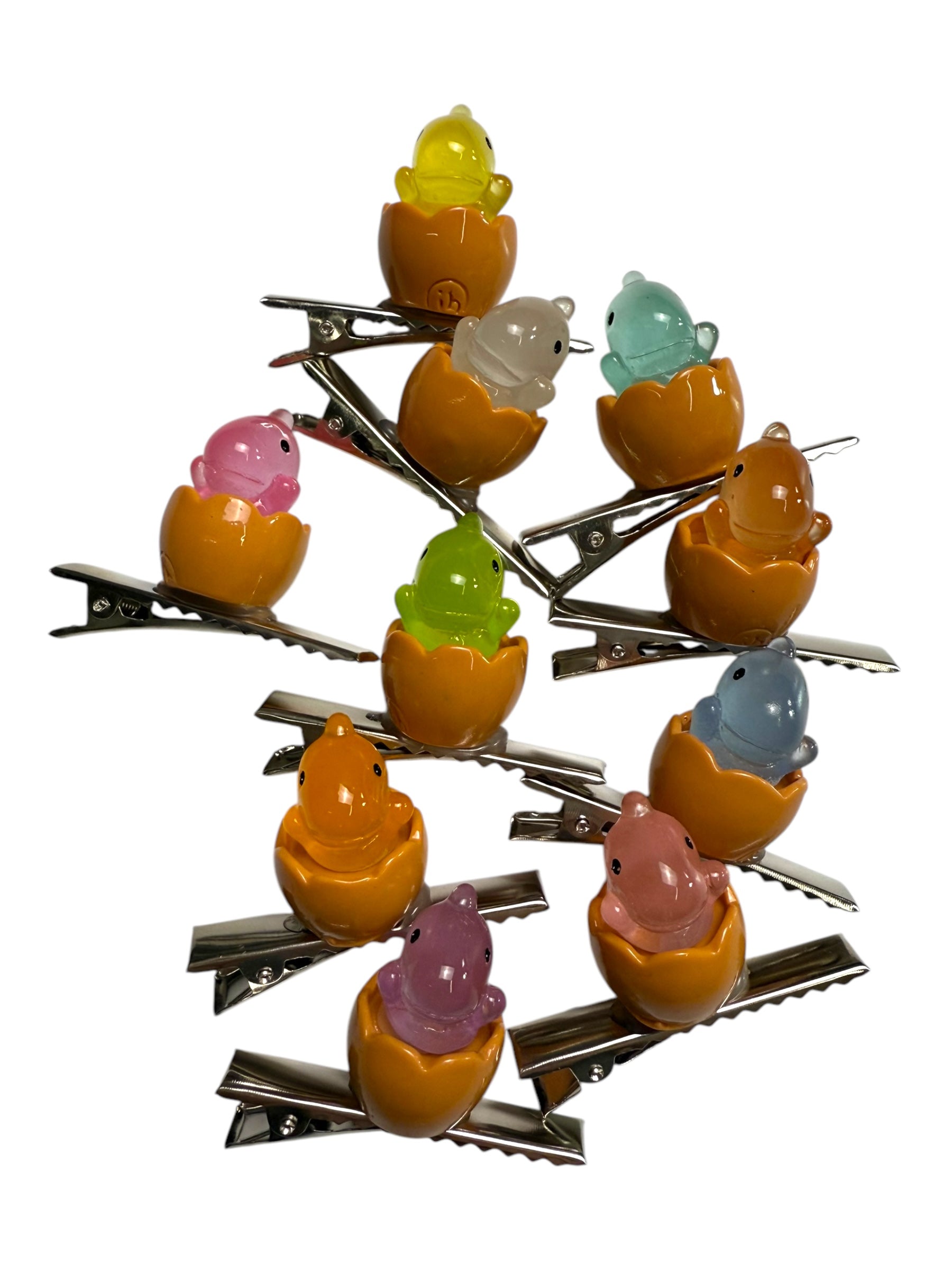 Clips para huevos de dinosaurio que brillan en la oscuridad (juego de 5 piezas)