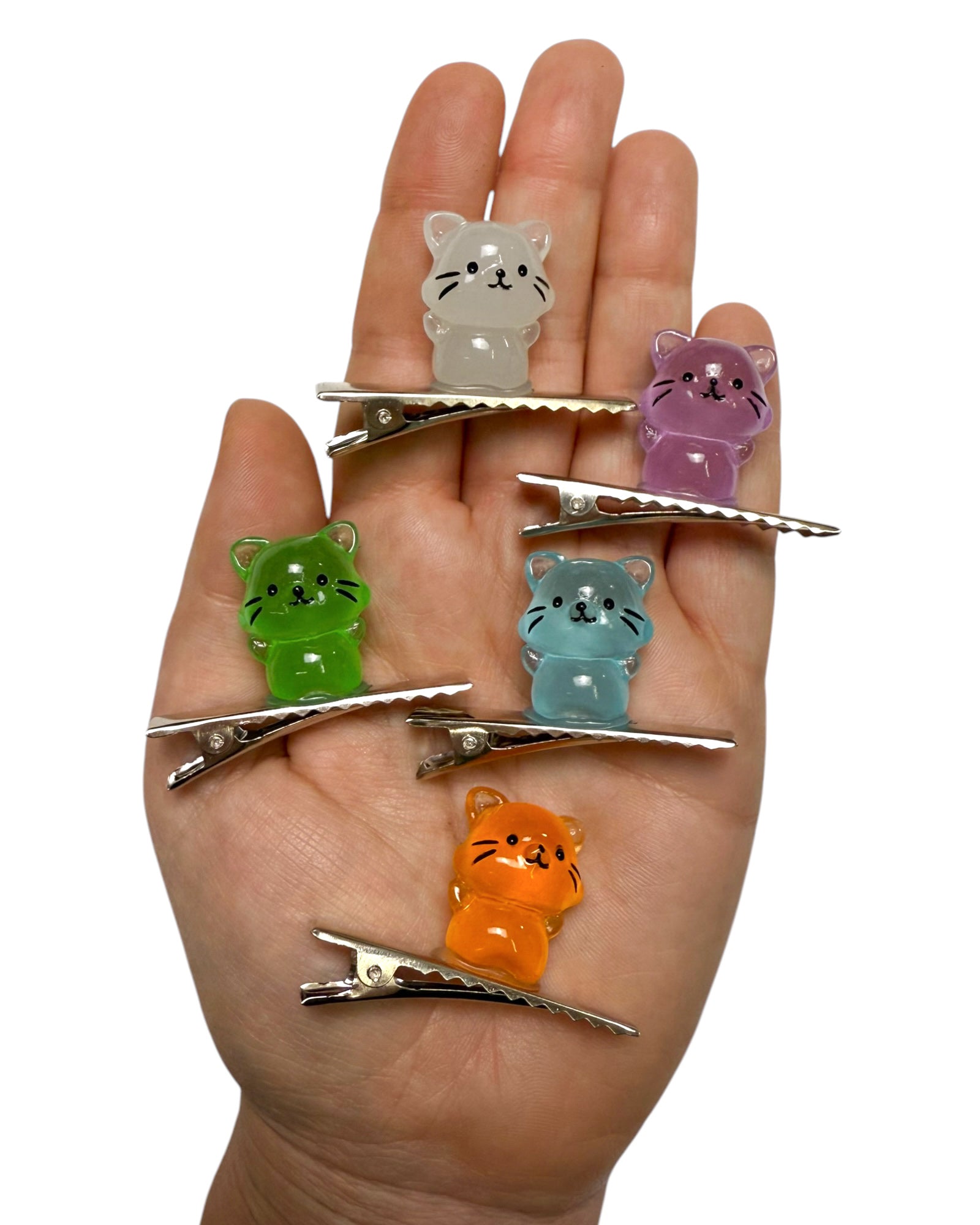 Glow In The Dark Cat Clips 5-PC Set