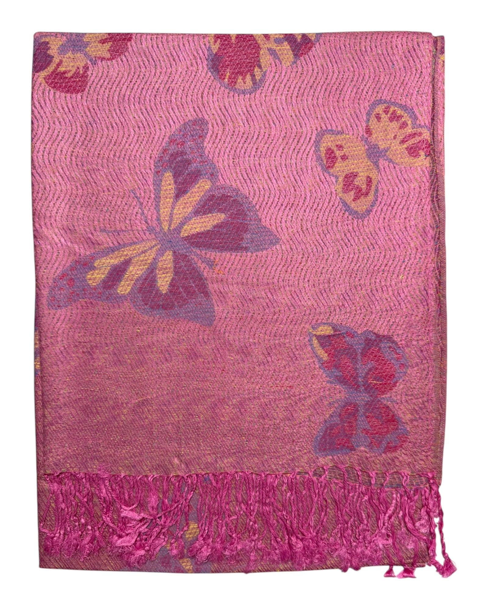Pashmina rosa mariposa aleteo rave