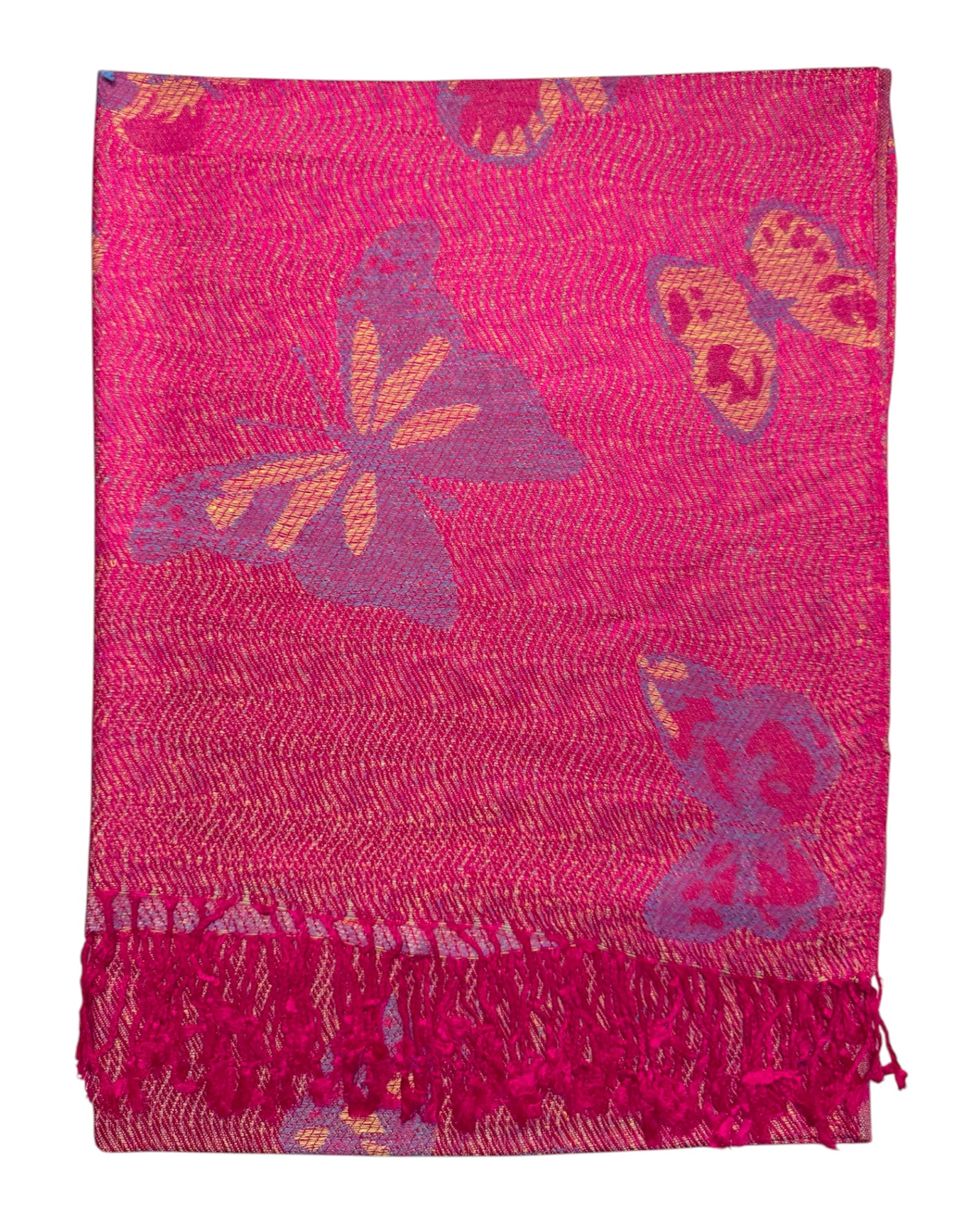 Hot Pink Butterfly Flutter Rave Pashmina
