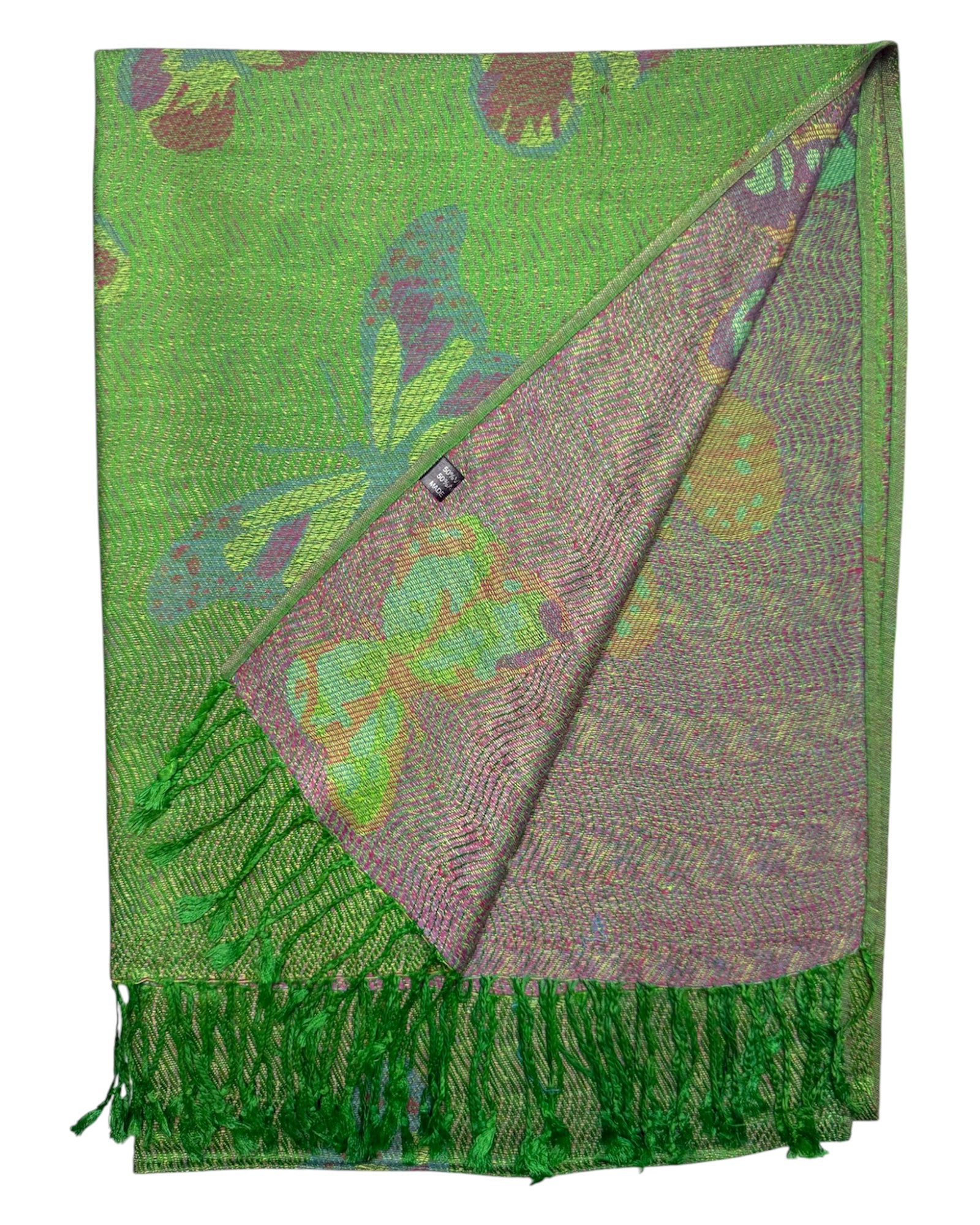 Green Butterfly Flutter Rave Pashmina