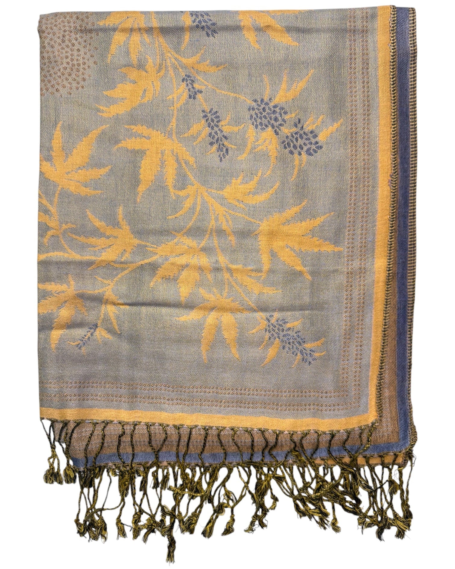 Slate Blue Blaze Reversible Rave Pashmina