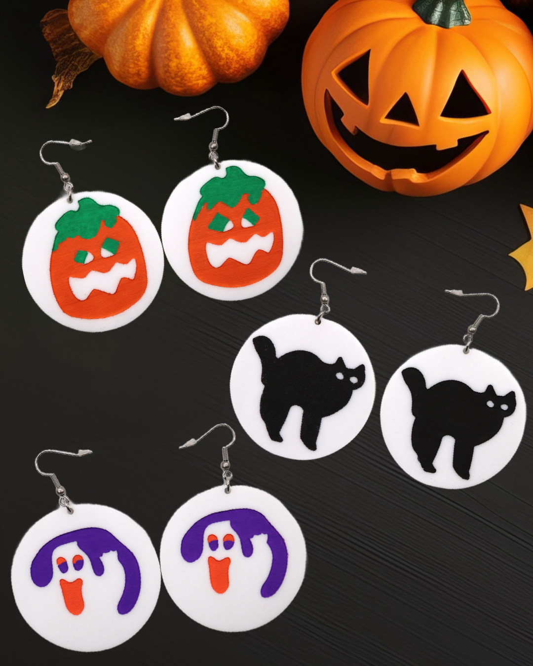 Boucles d'oreilles Biscuits au sucre d'Halloween