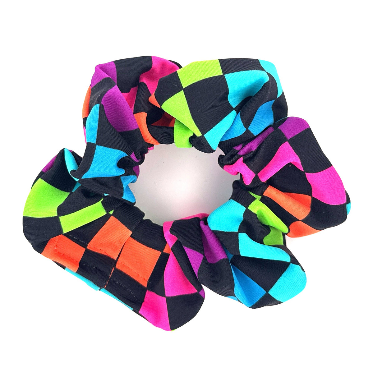 Colorful Patterned Hair Scrunchie Colorful Scrunchies | Designer Hair Accessories | Kurt Geiger main image 2