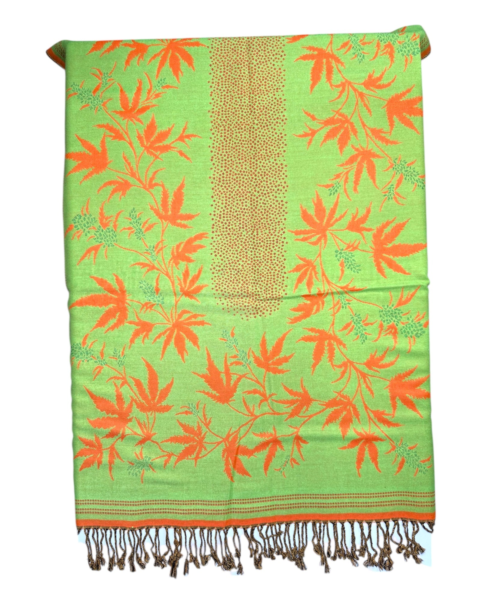 Pashmina reversible Orange Red Blaze Rave