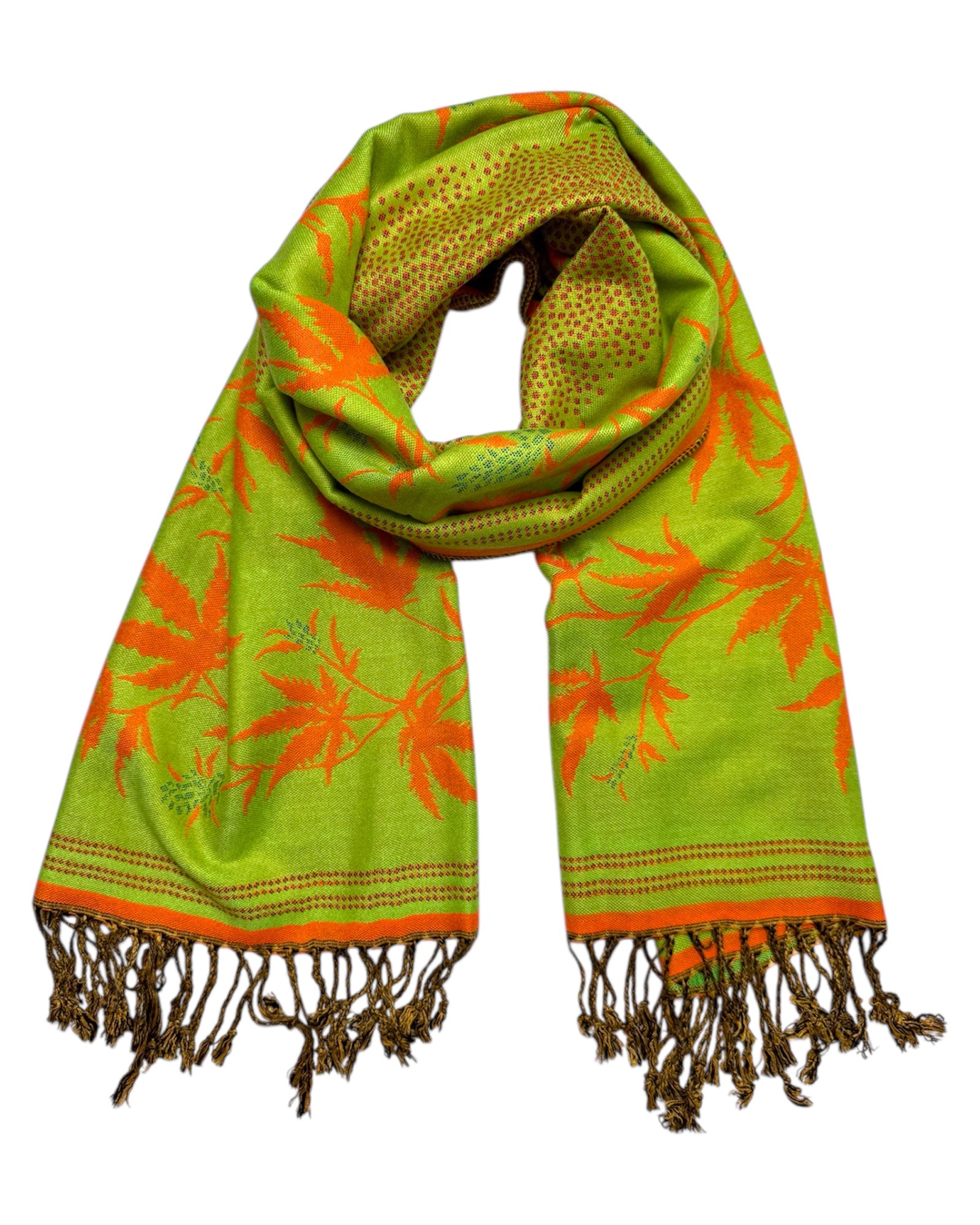 Orange Red Blaze Reversible Rave Pashmina
