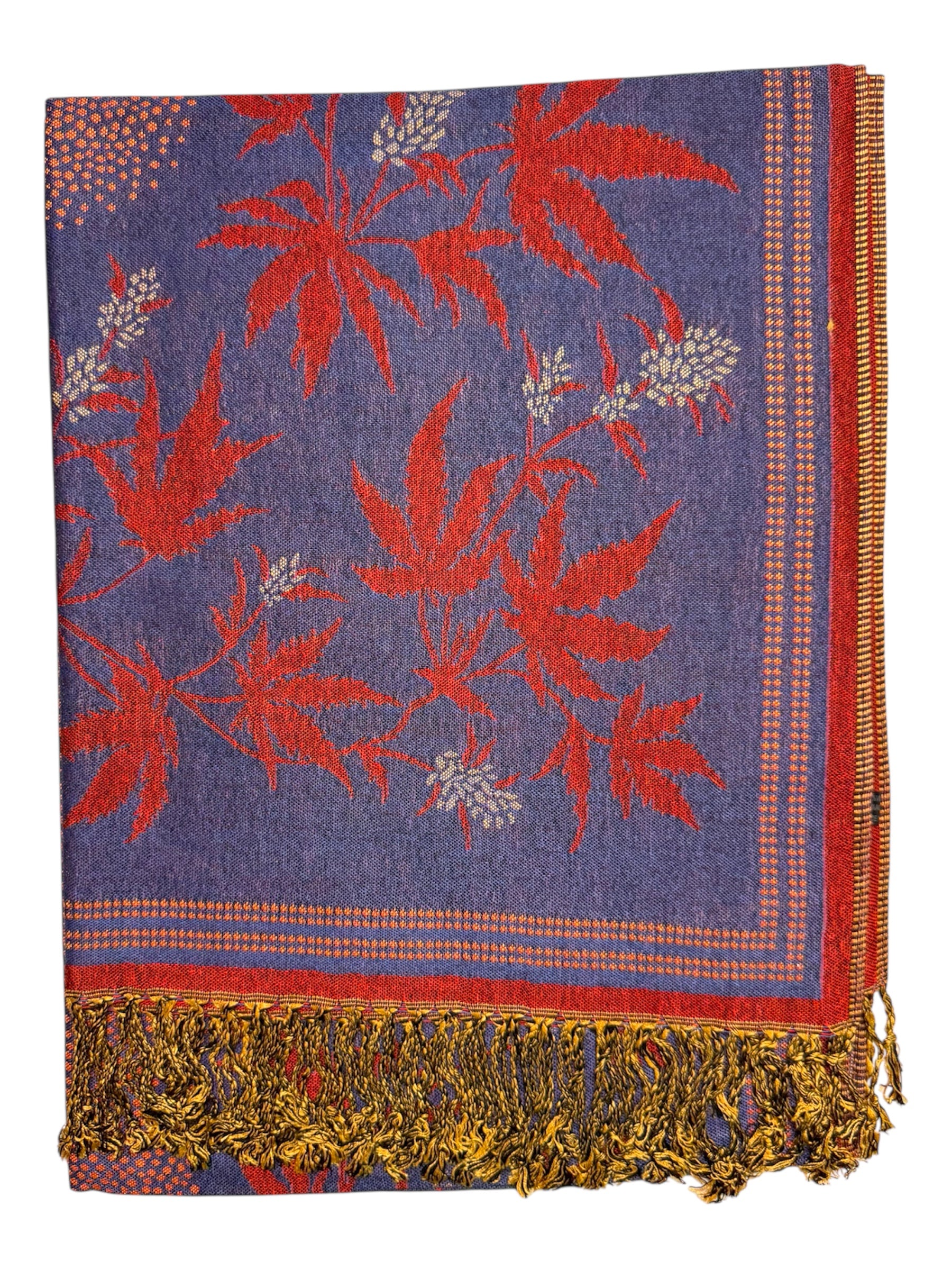 Navy Blue Blaze Reversible Rave Pashmina