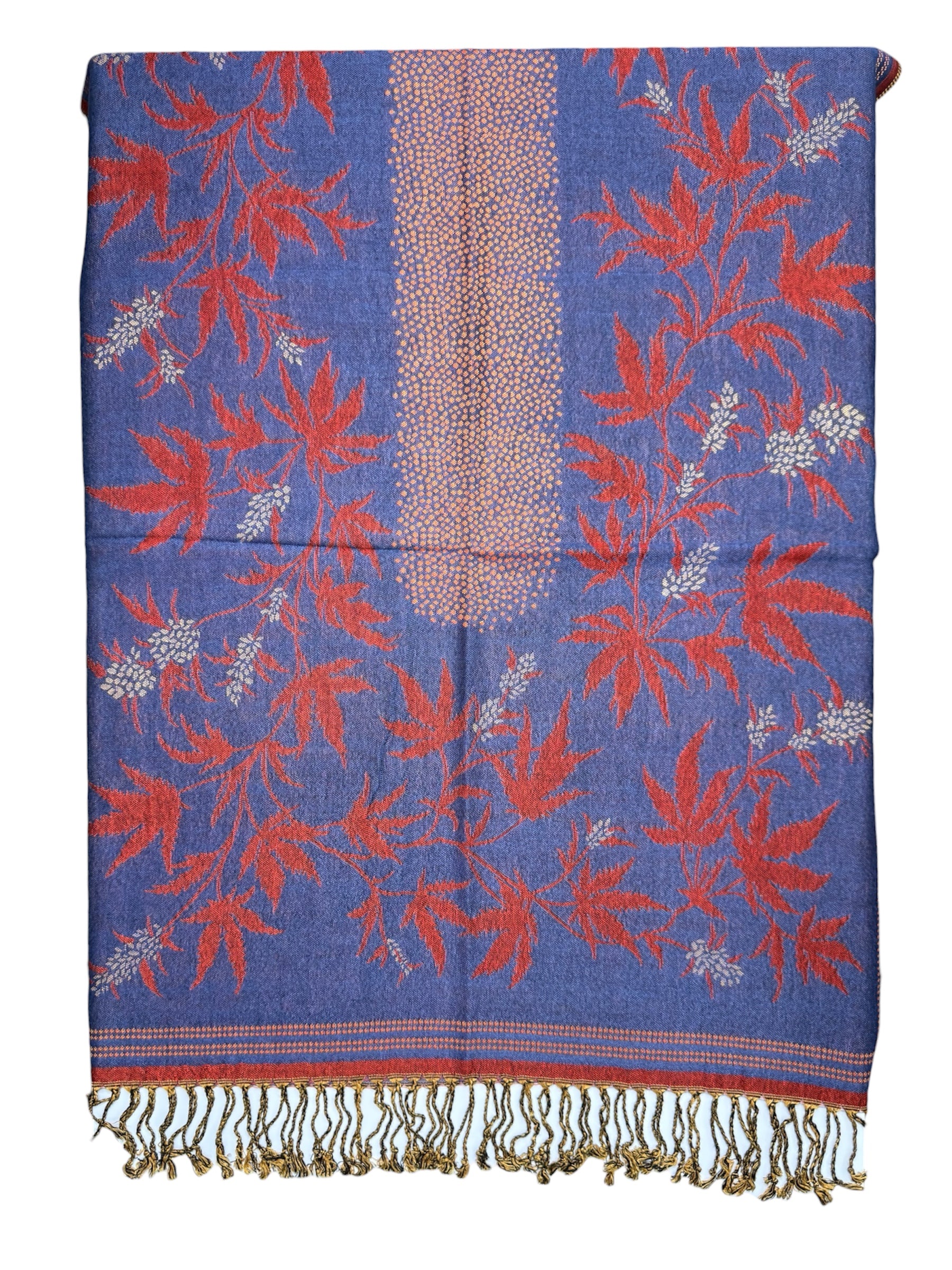 Navy Blue Blaze Reversible Rave Pashmina