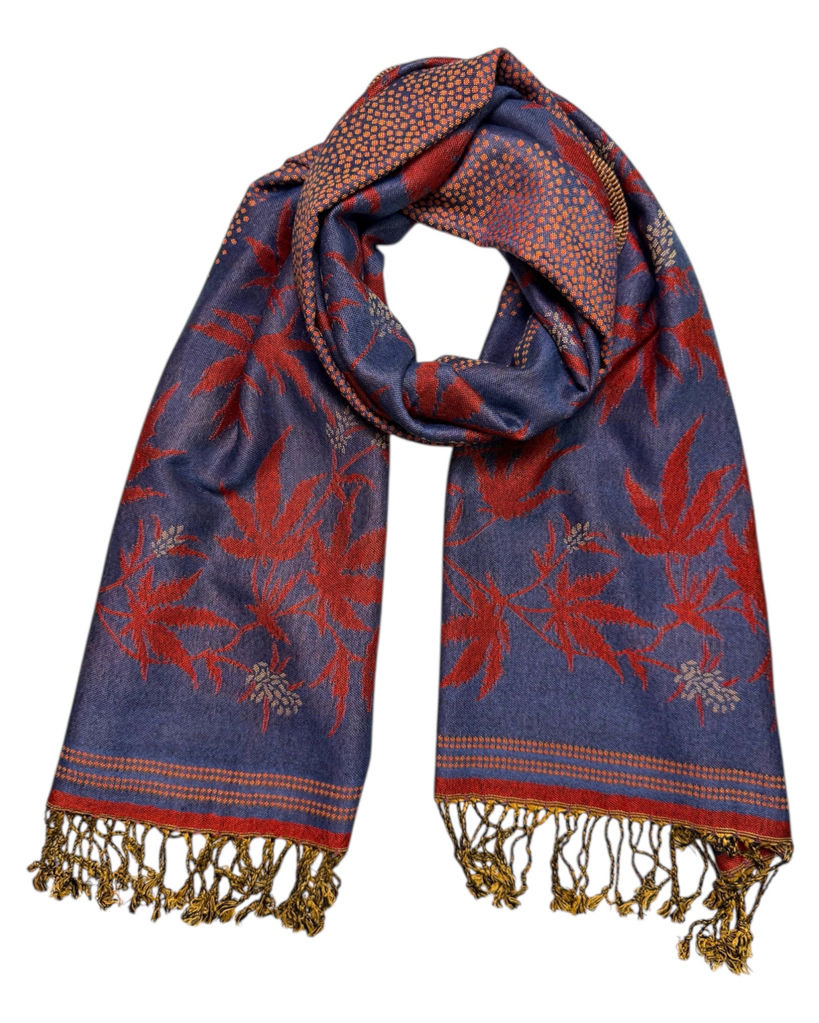 Navy Blue Blaze Reversible Rave Pashmina
