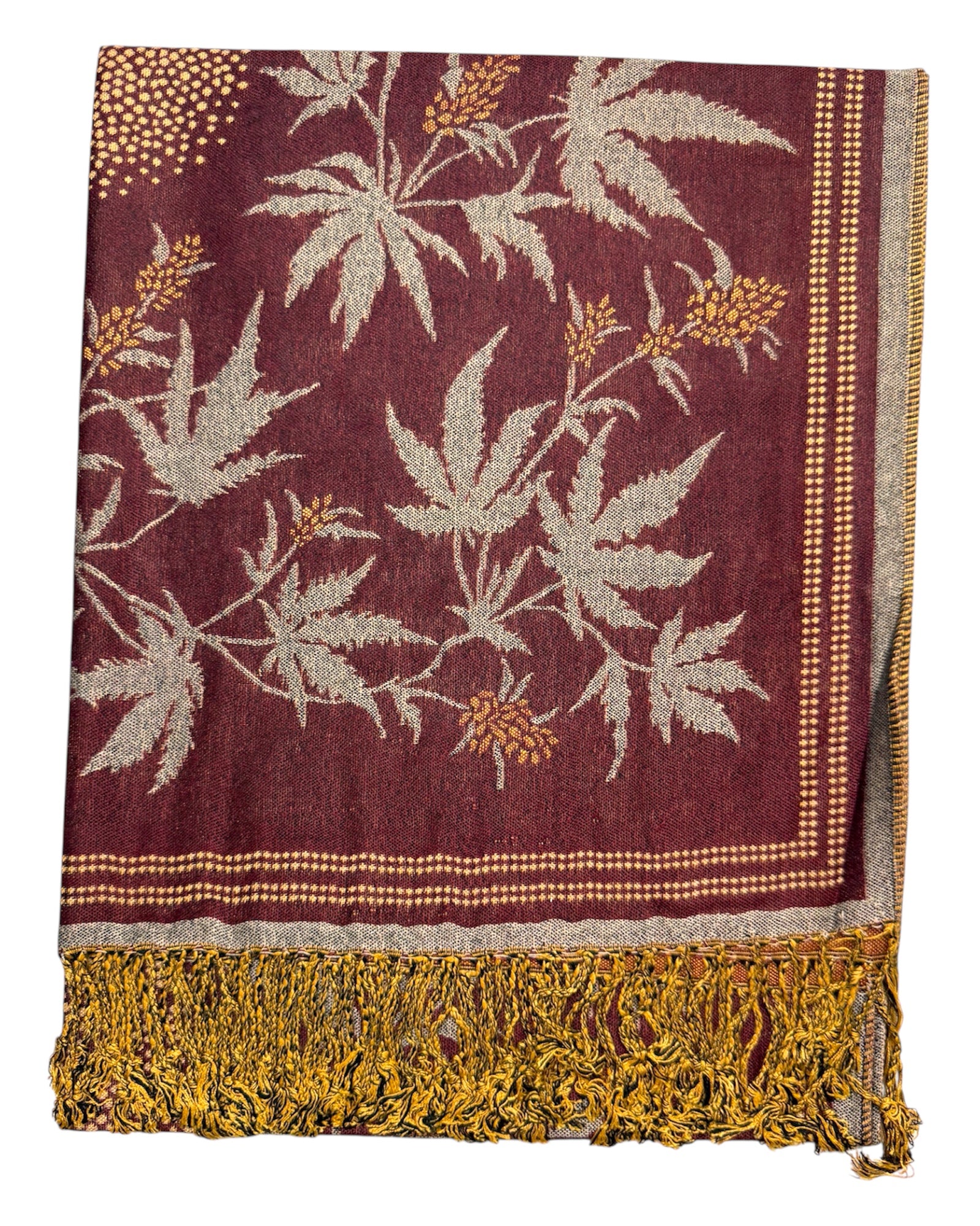 Maroon Blaze Reversible Rave Pashmina