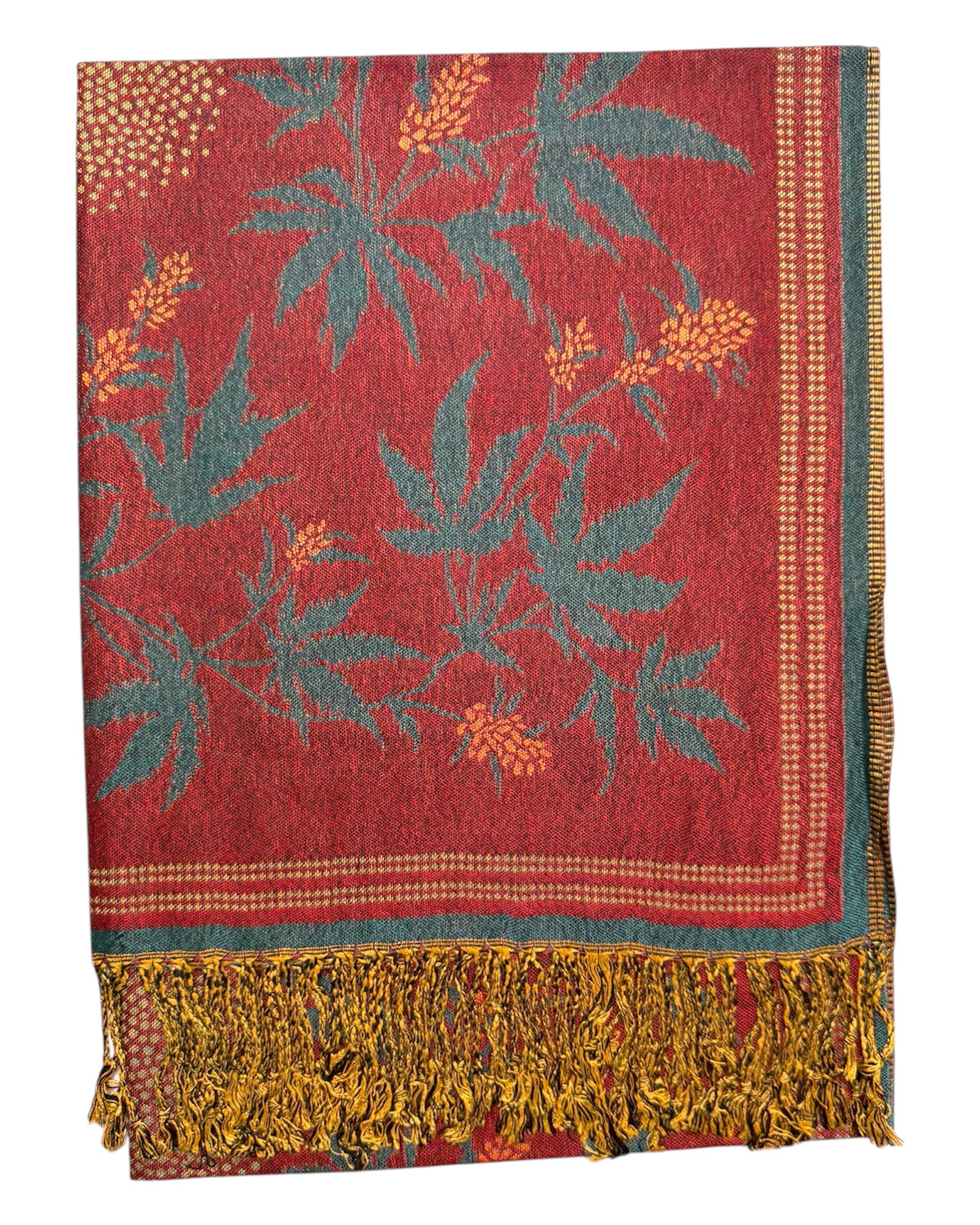 Burgundy Blaze Reversible Rave Pashmina