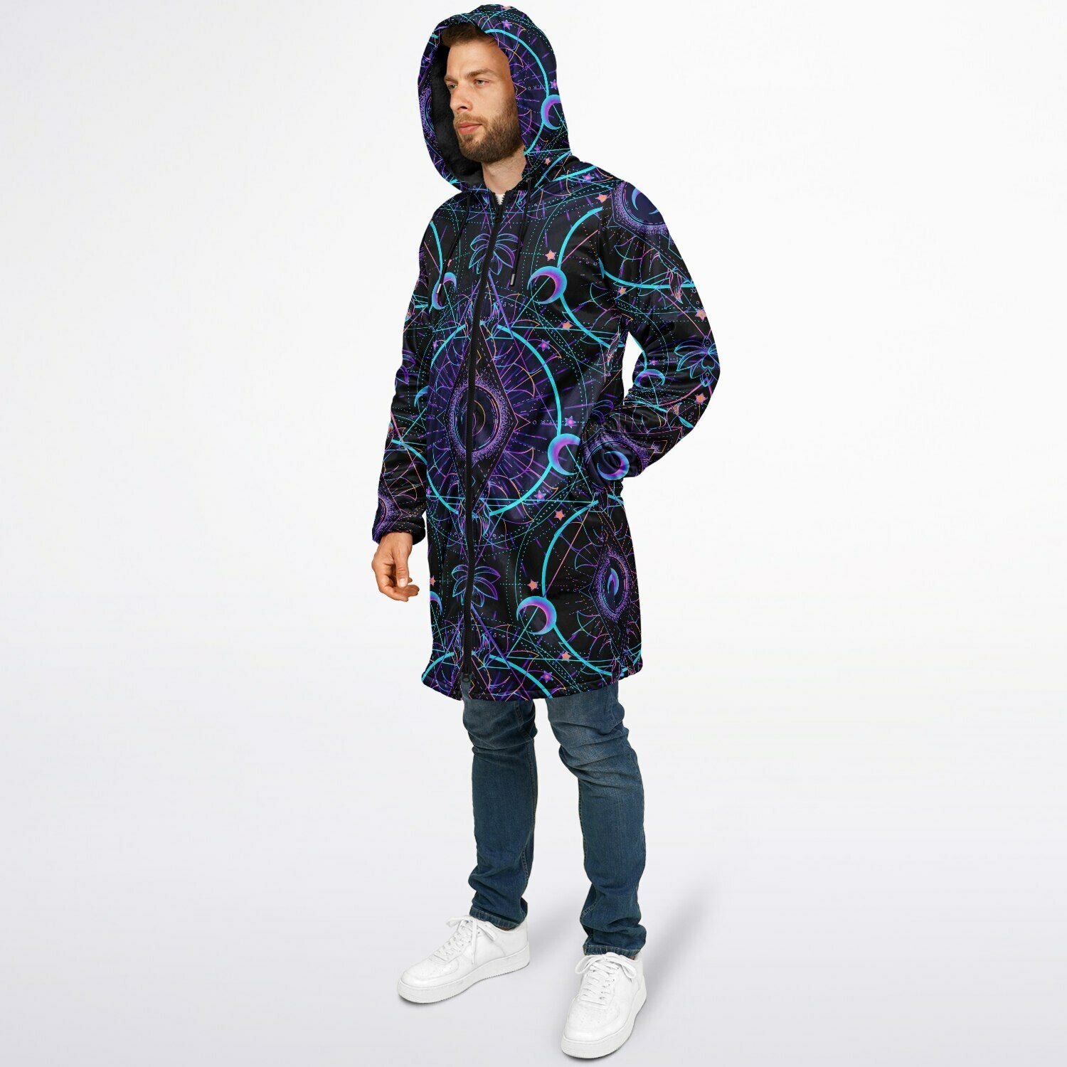 Mushroom Astrology Zipper Plush Cloak