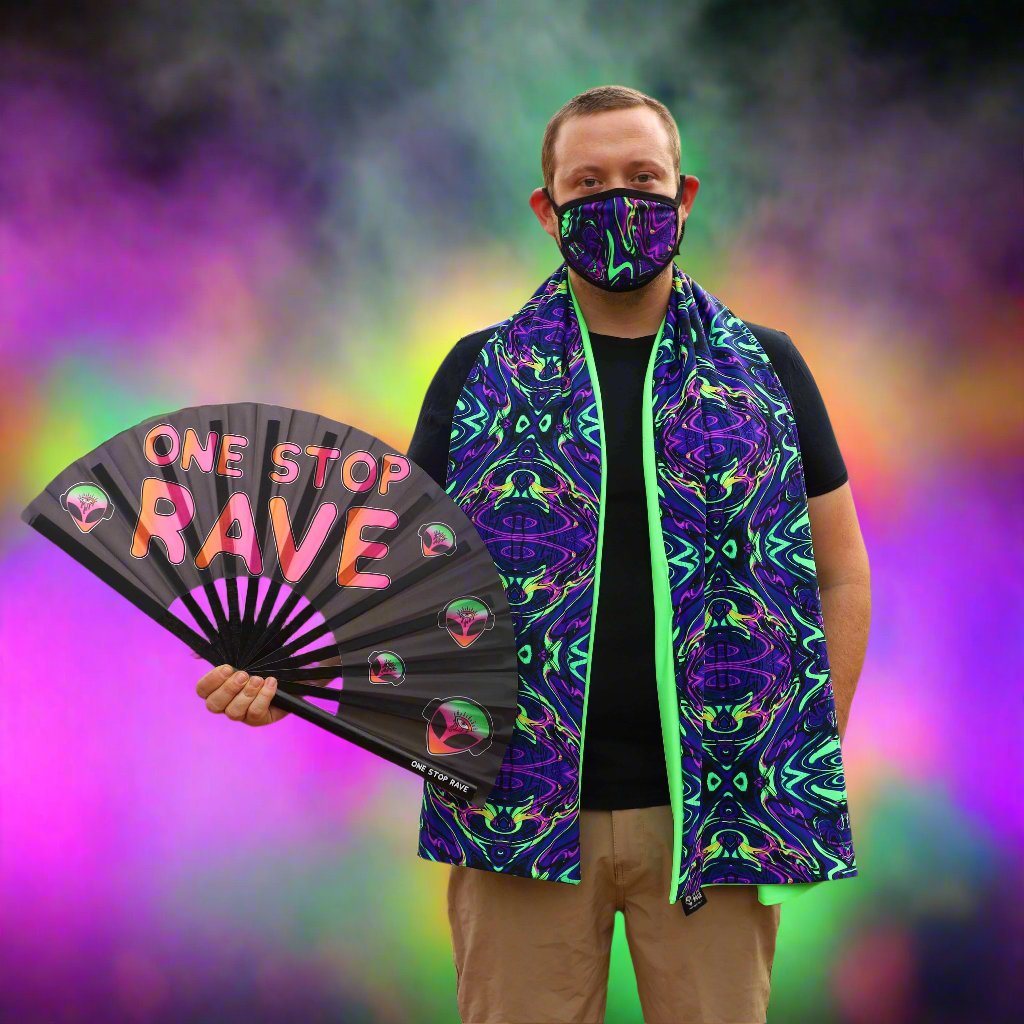Acid Melt UV Rave Pashmina Festival Pashmina EDM Pashmina OSR