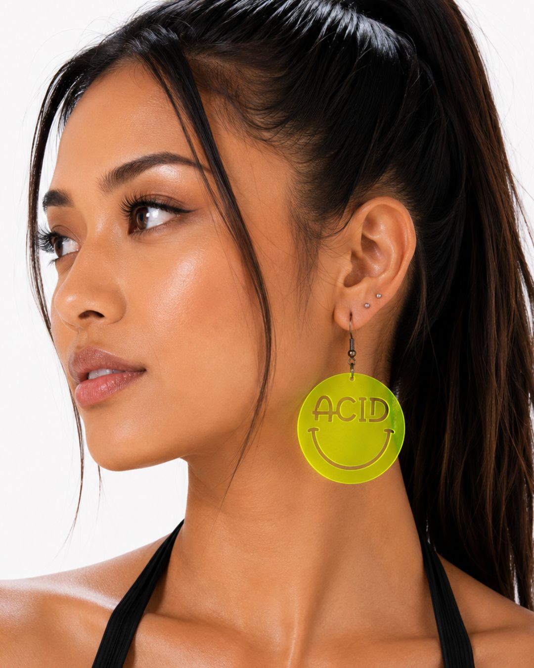 Boucles d'oreilles Smiley Acide