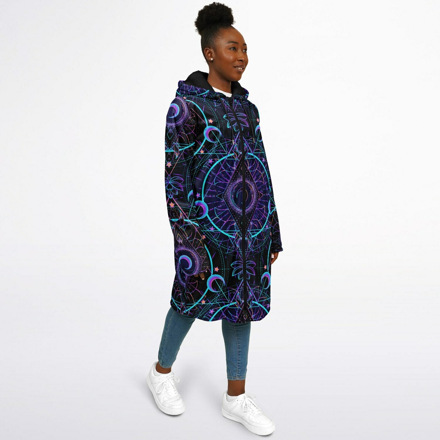 Mushroom Astrology Zipper Plush Cloak