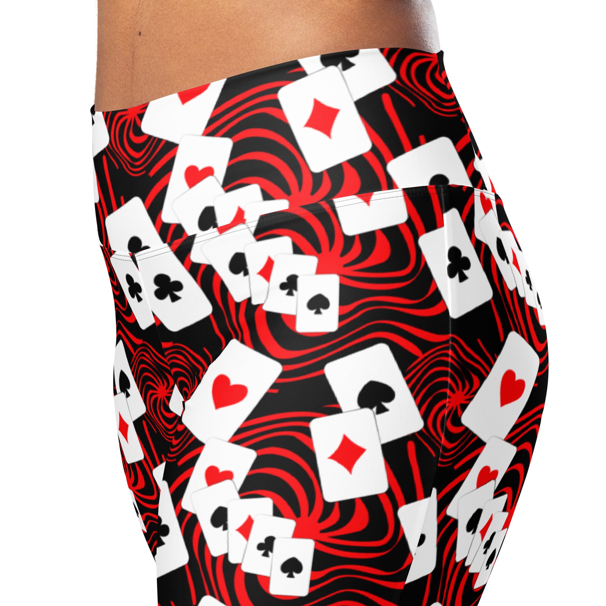 Leggings acampanados con la cabeza fuera