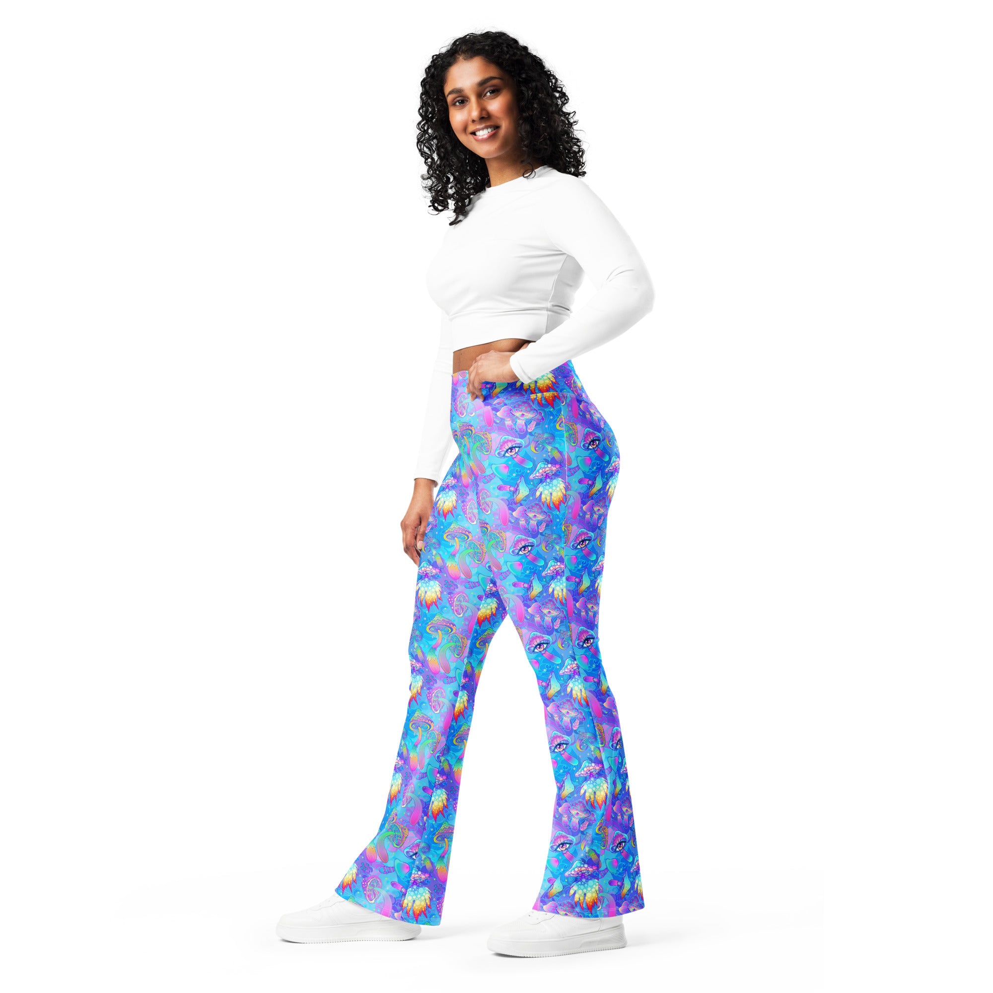Shroomin Blue Flare Pants