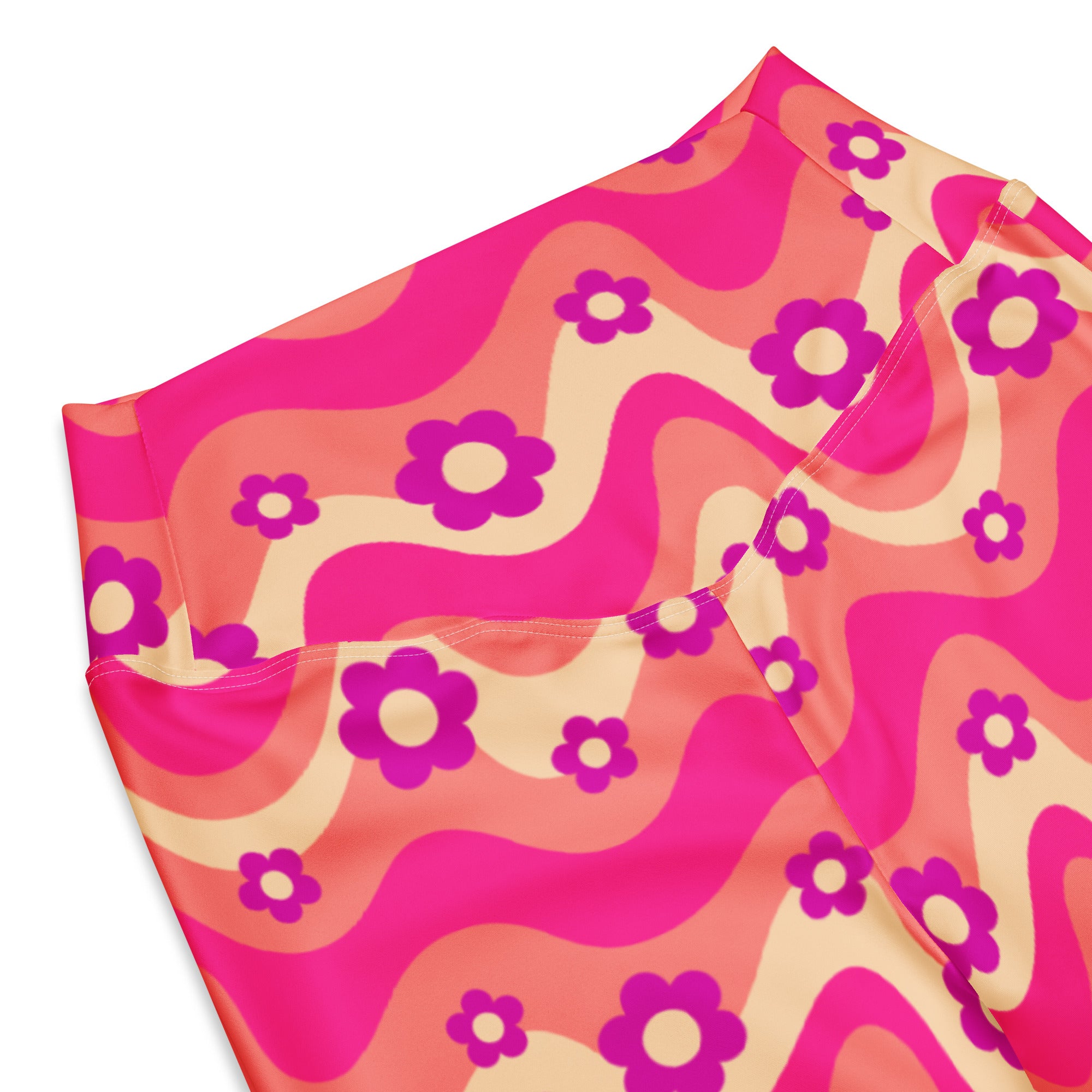 Pantalones acampanados rosa Flower Power