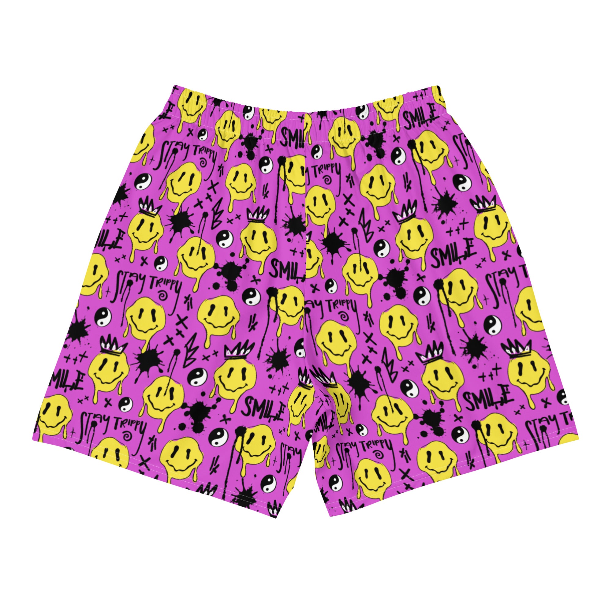 Running Shorts Smiley Face Shorts Mens GORGLITTER Mens In Anime