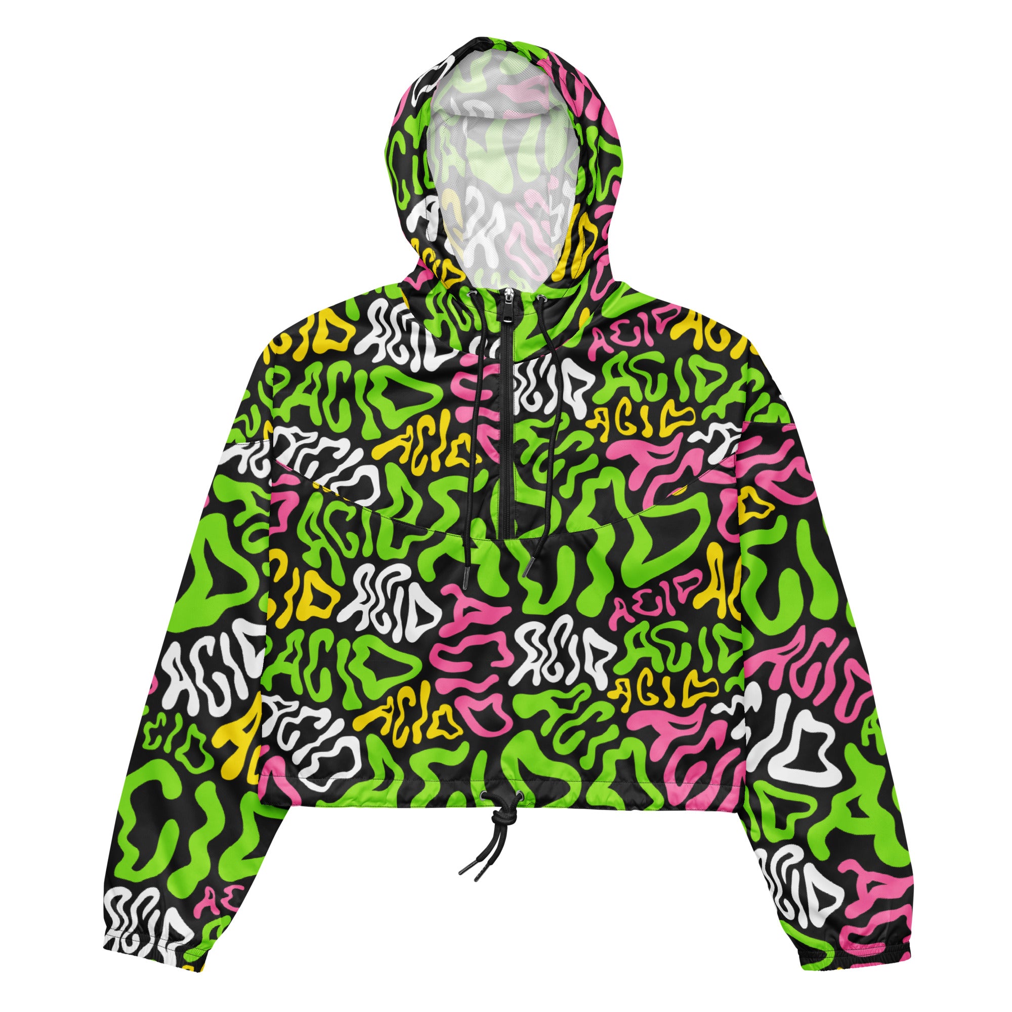 Candy Acid Cropped Windbreaker, , - One Stop Rave