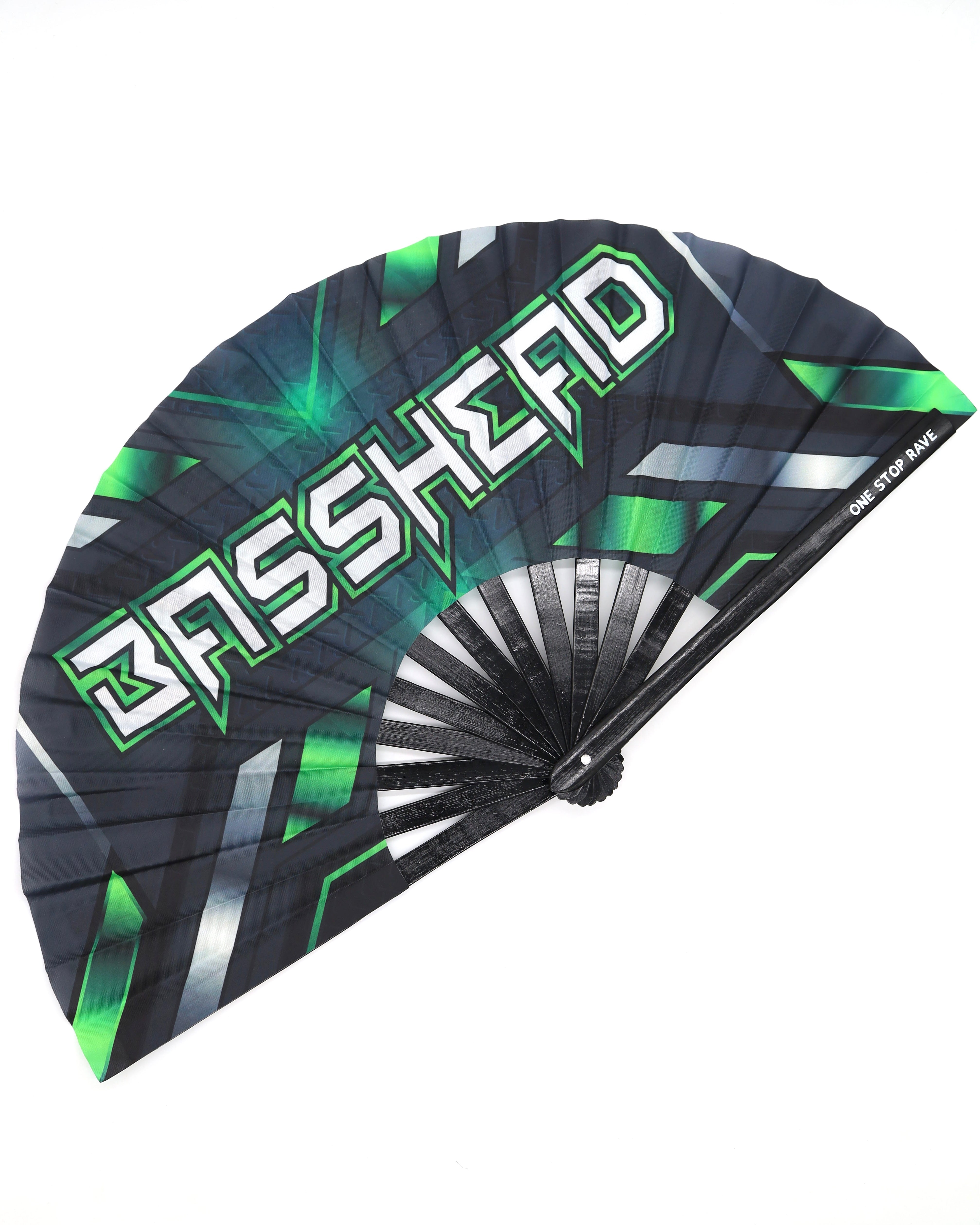Basshead Hand Fan, Festival Fans 13.5", - One Stop Rave