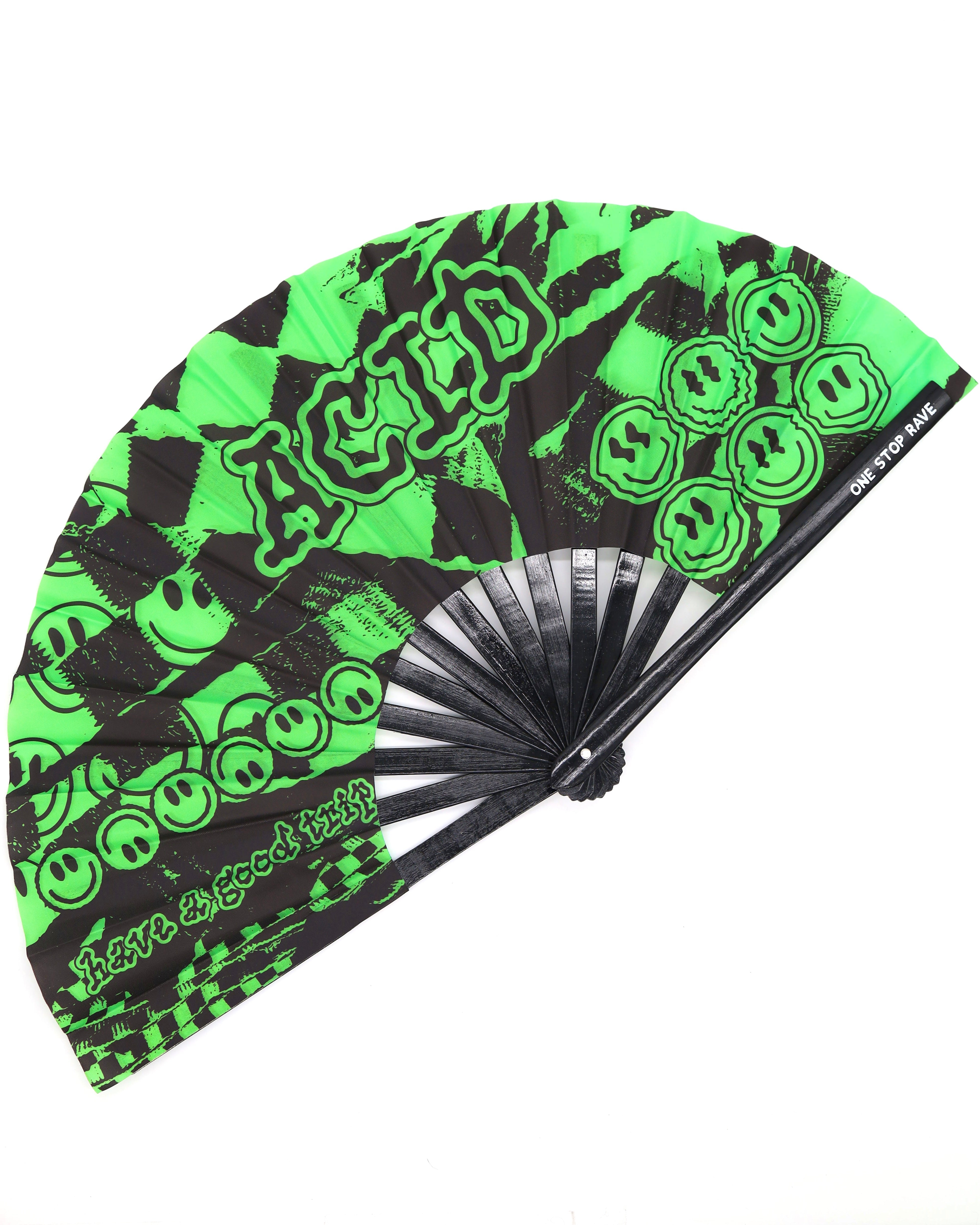 Bicycle Day Hand Fan, Festival Fans 13.5", - One Stop Rave