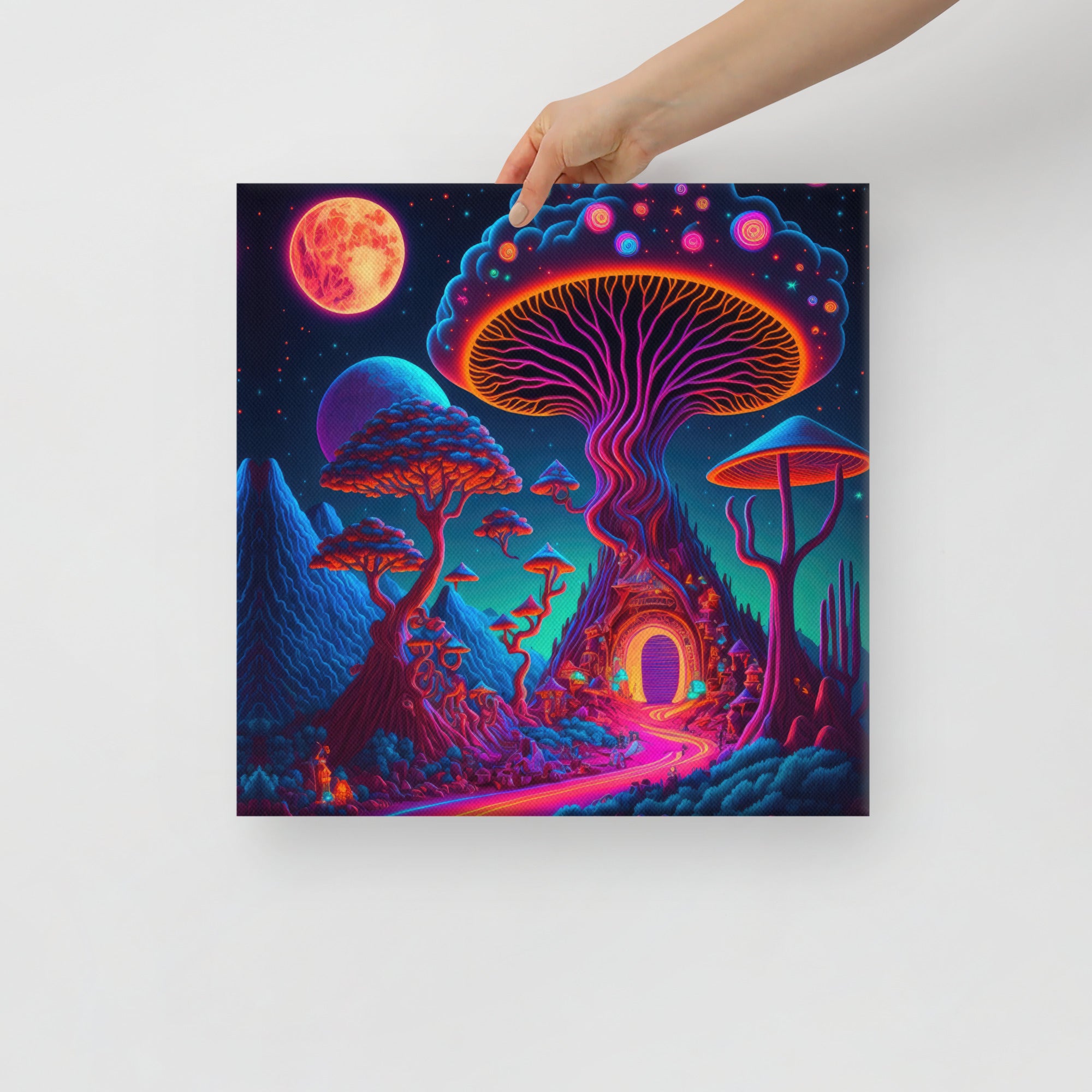 Cosmic Cap Crossing Canvas