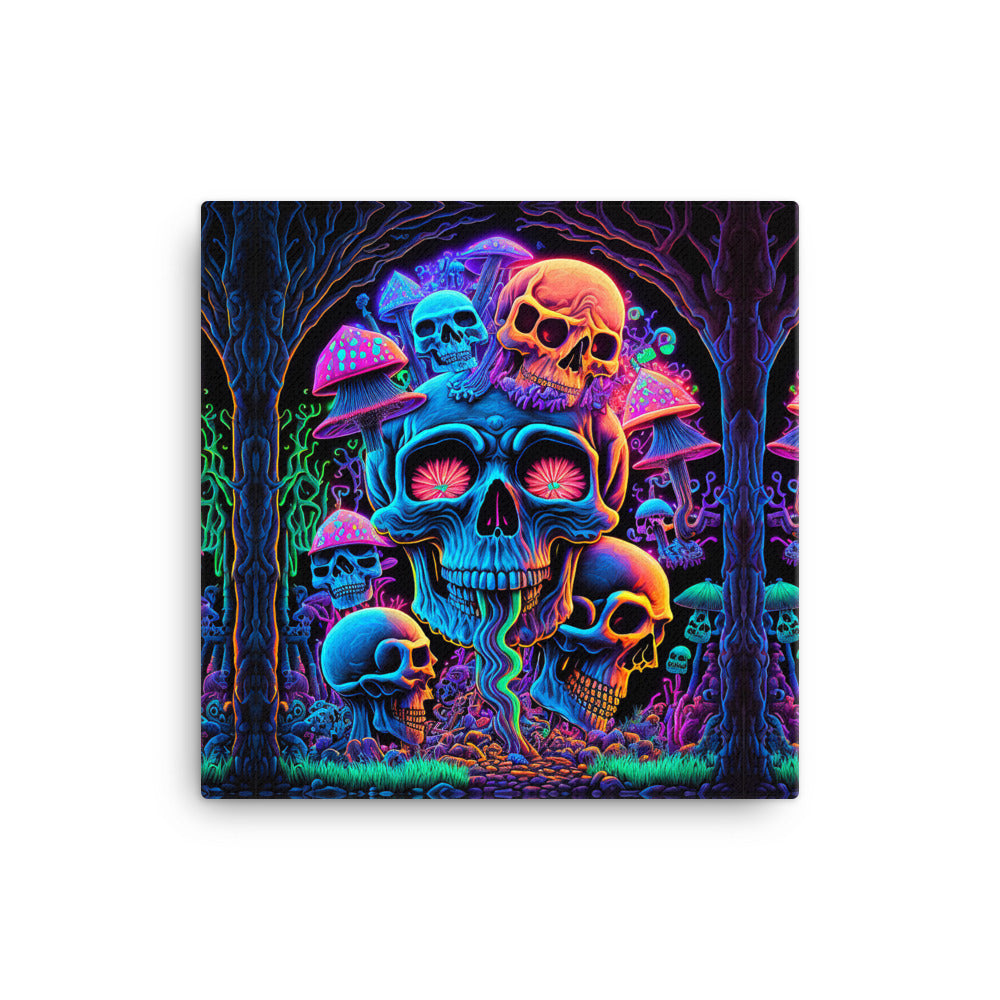 Lienzo de Santuario de Calaveras Psicodélicas