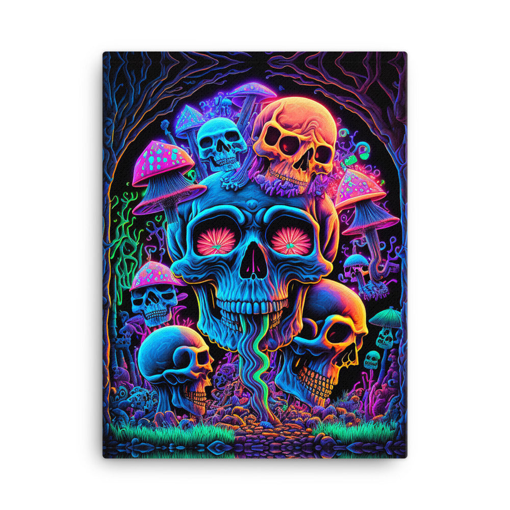 Lienzo de Santuario de Calaveras Psicodélicas