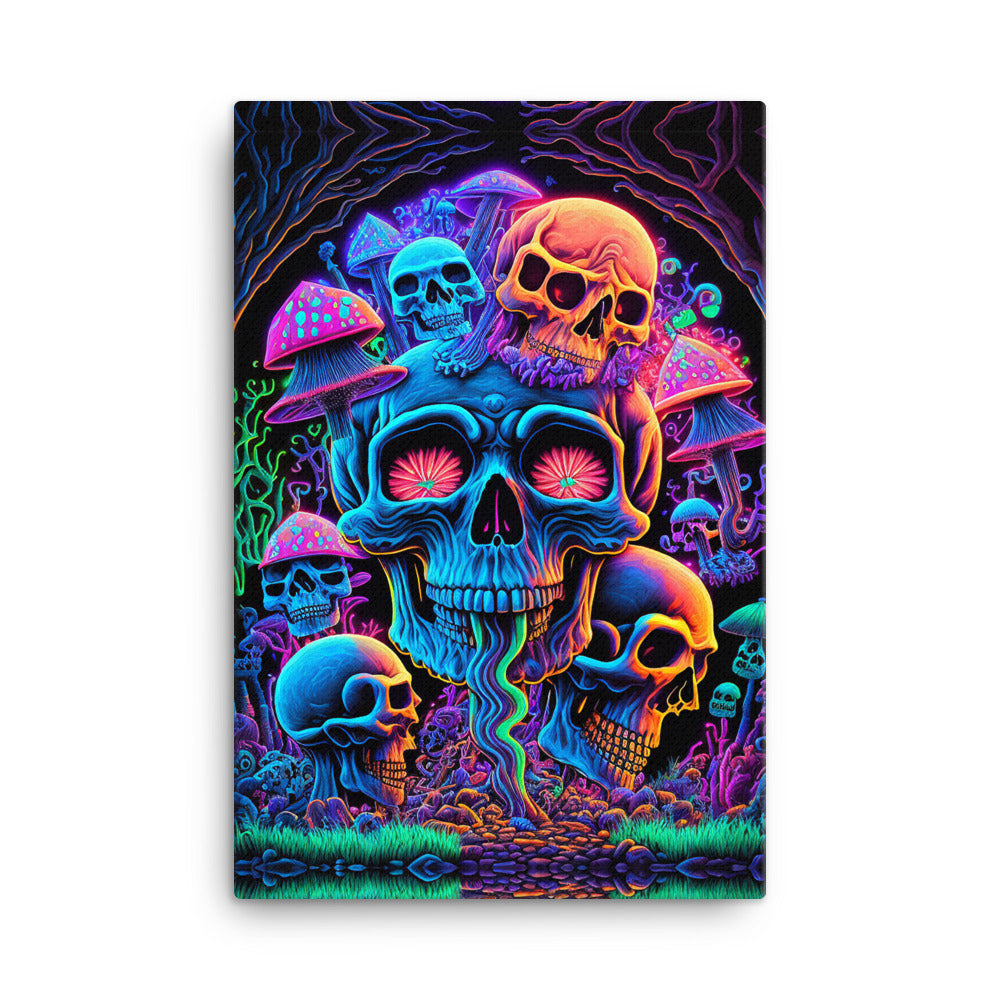 Lienzo de Santuario de Calaveras Psicodélicas