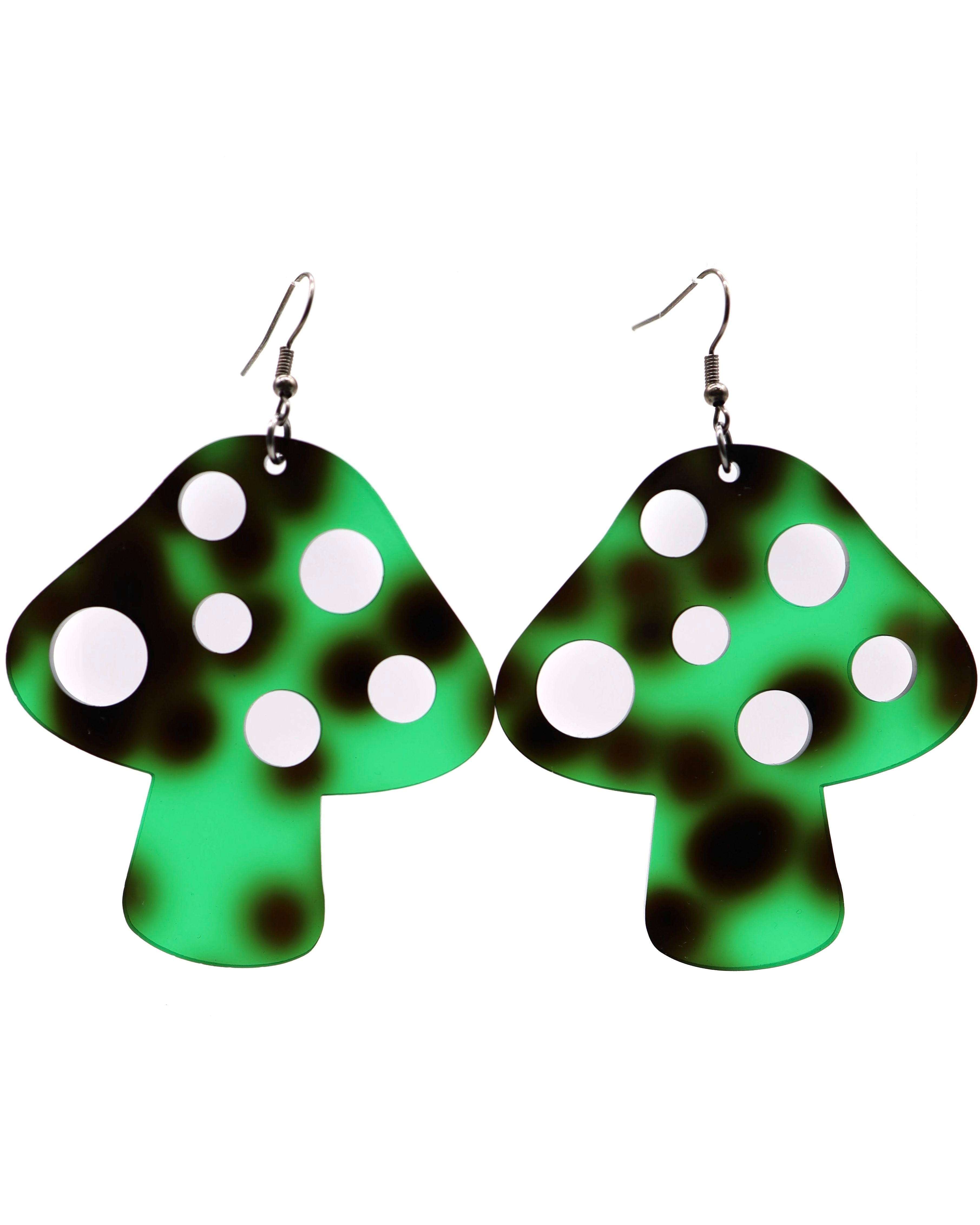 Death Cap Earrings, Dangle Earrings, - One Stop Rave