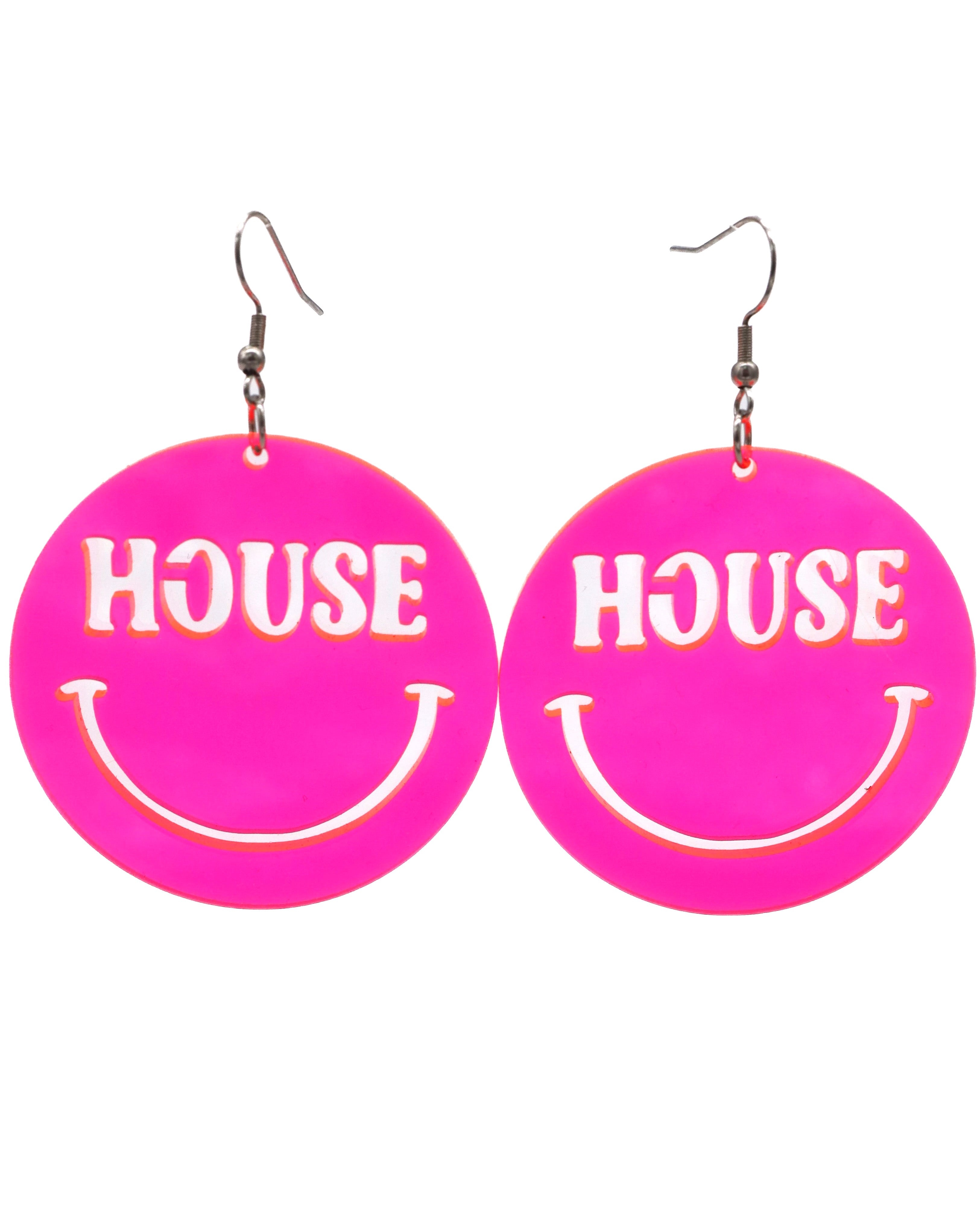 House Head Earrings, Dangle Earrings, - One Stop Rave